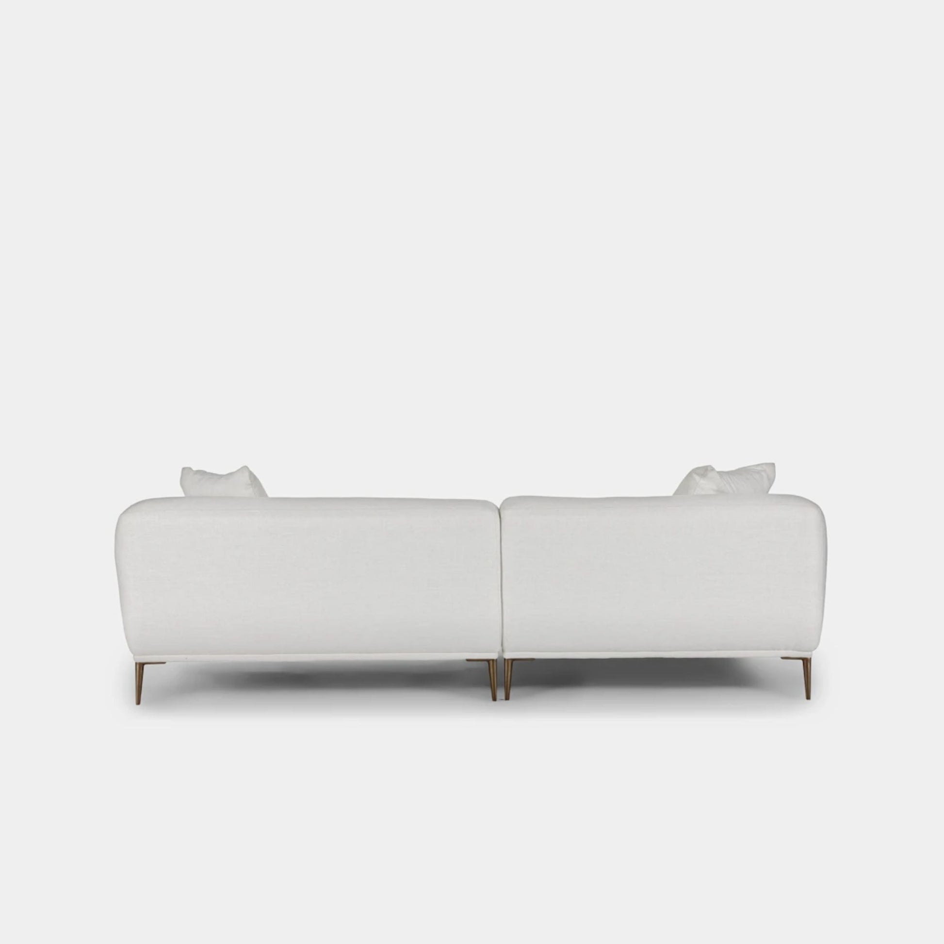 Crystal fabric sectional sofa left white