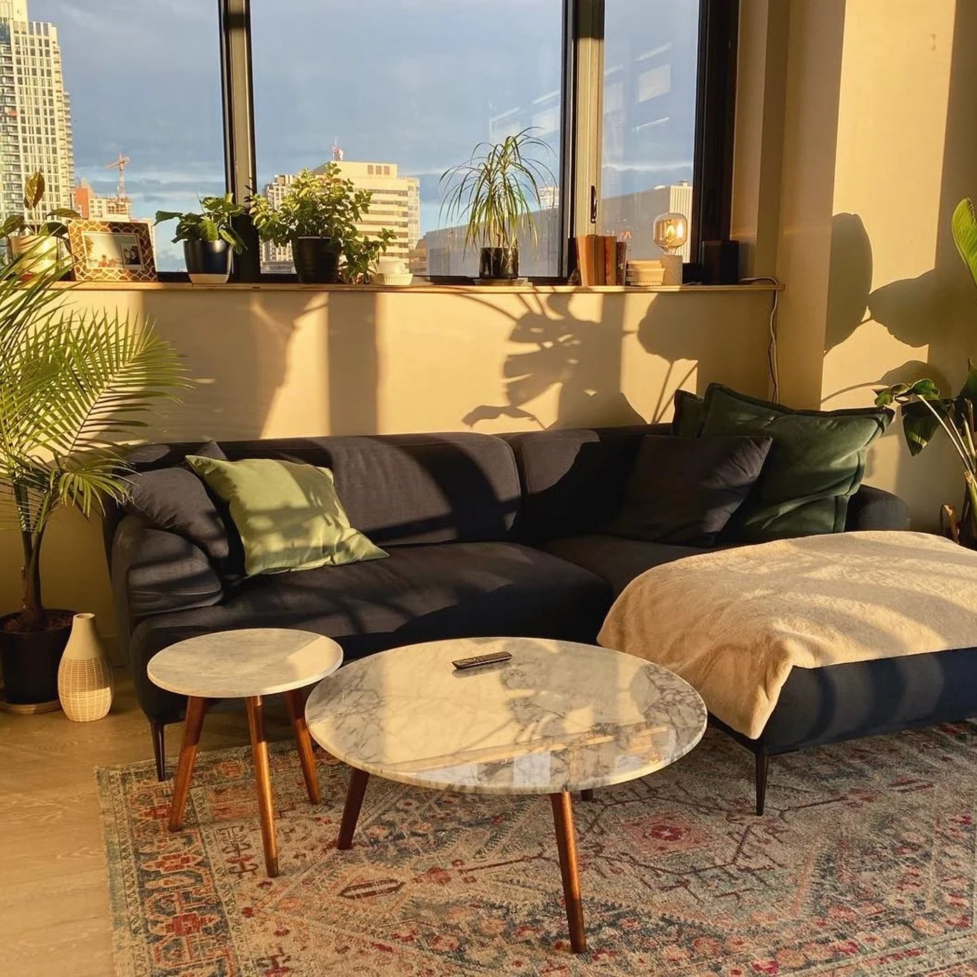 Crystal fabric sectional sofa right blue