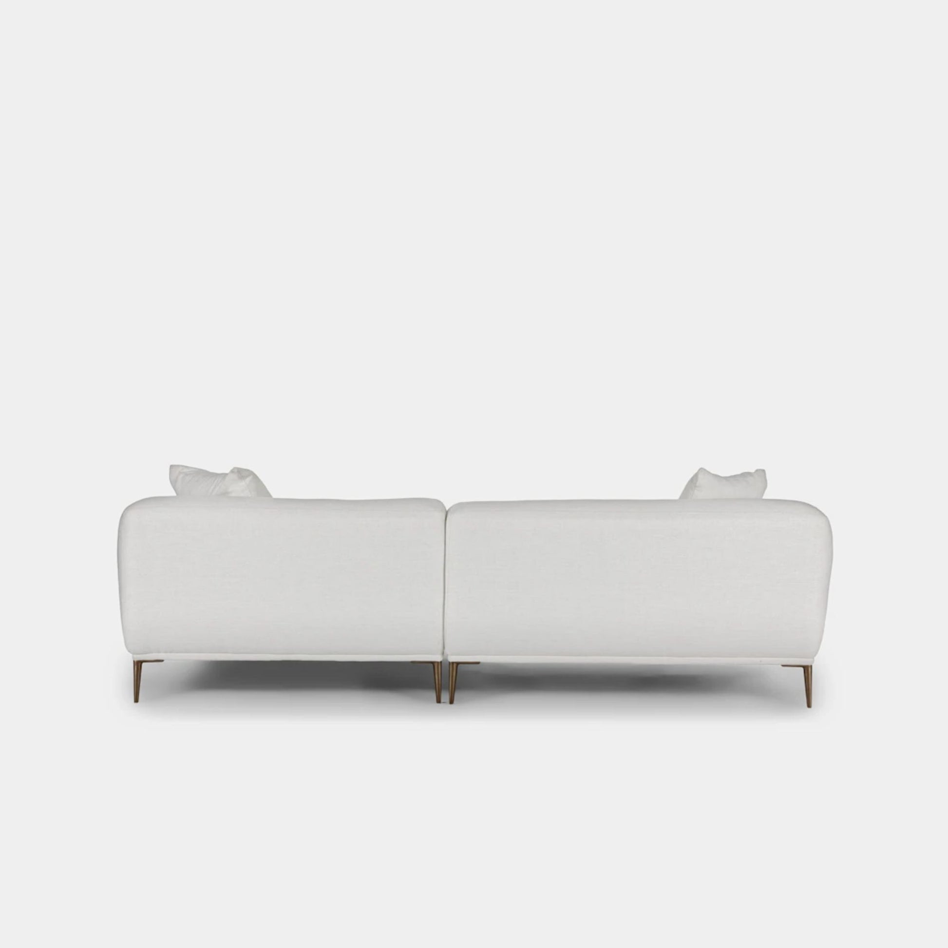 Crystal fabric sectional sofa right white