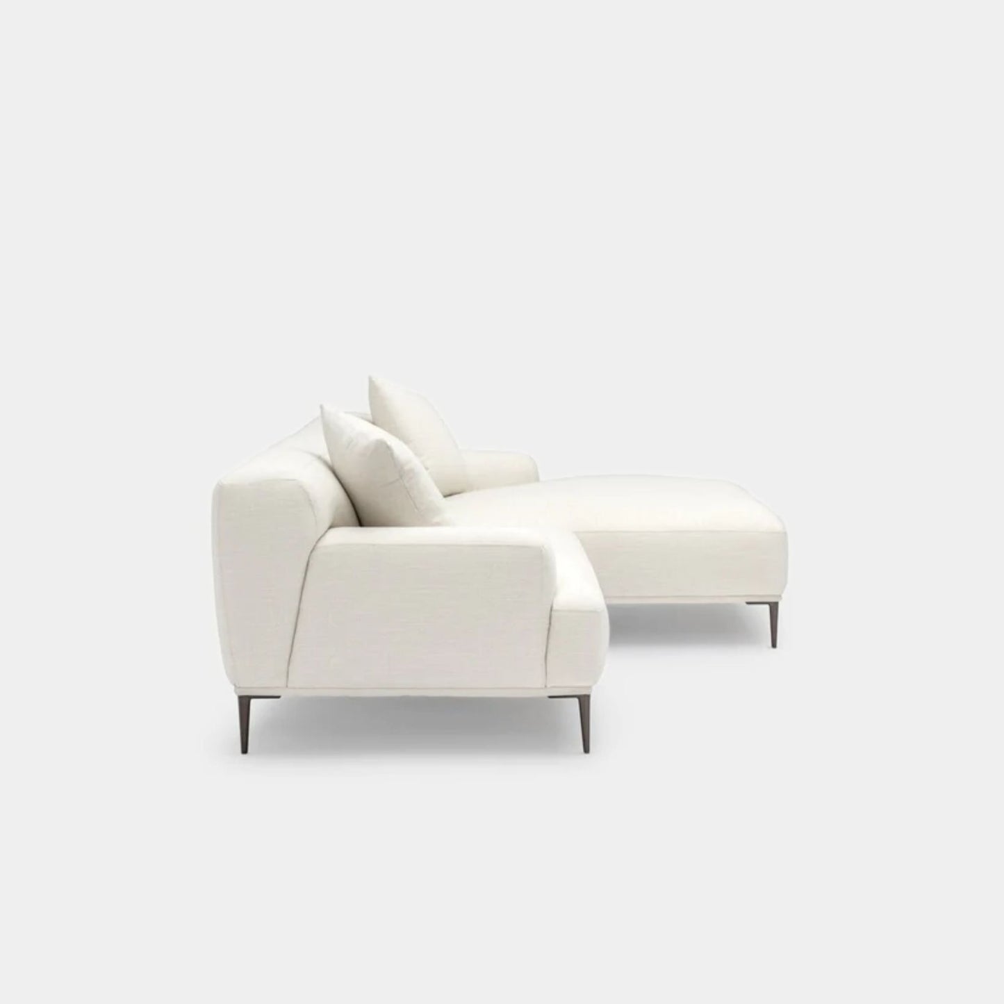 Crystal fabric sectional sofa right white