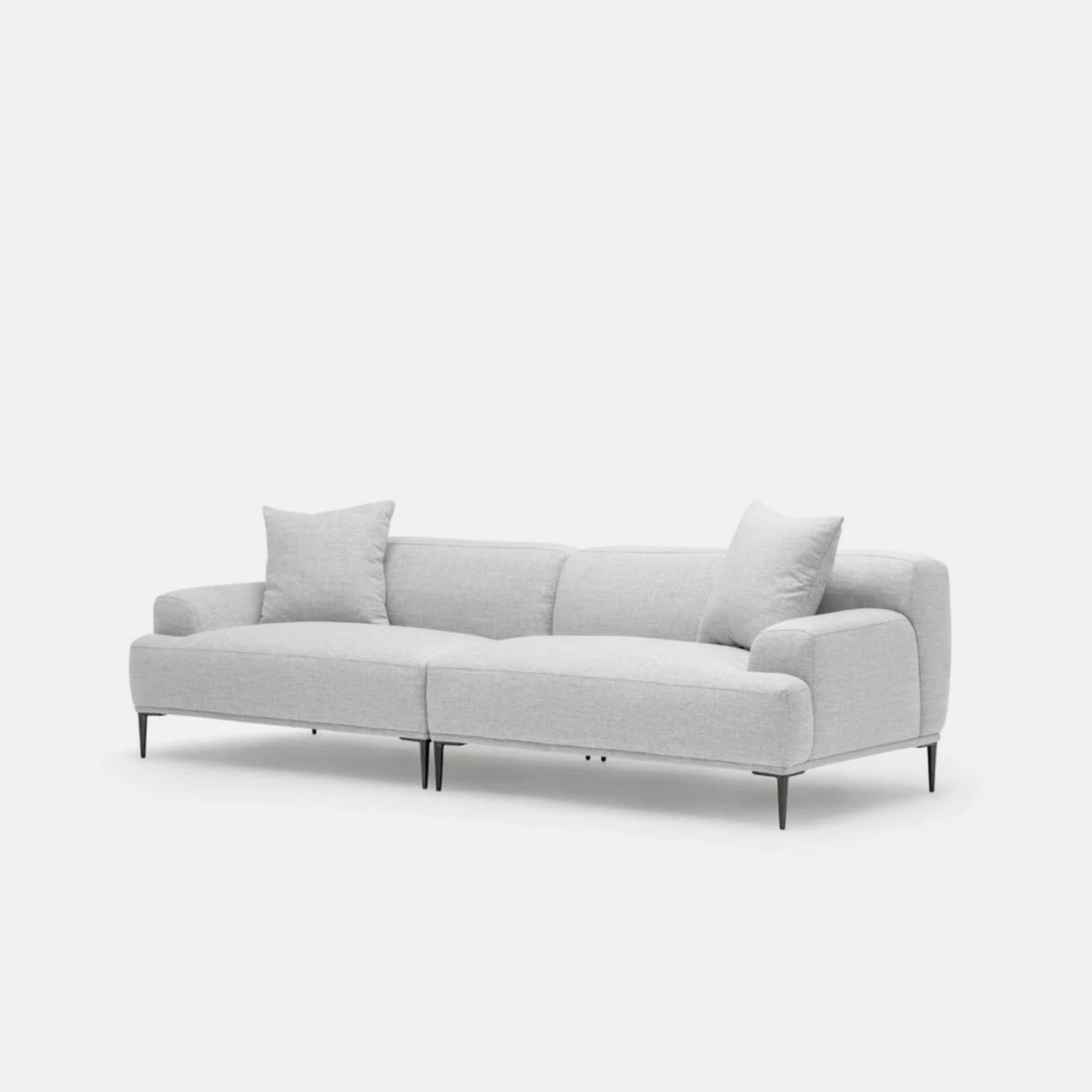 Crystal grey polyester blend sofa