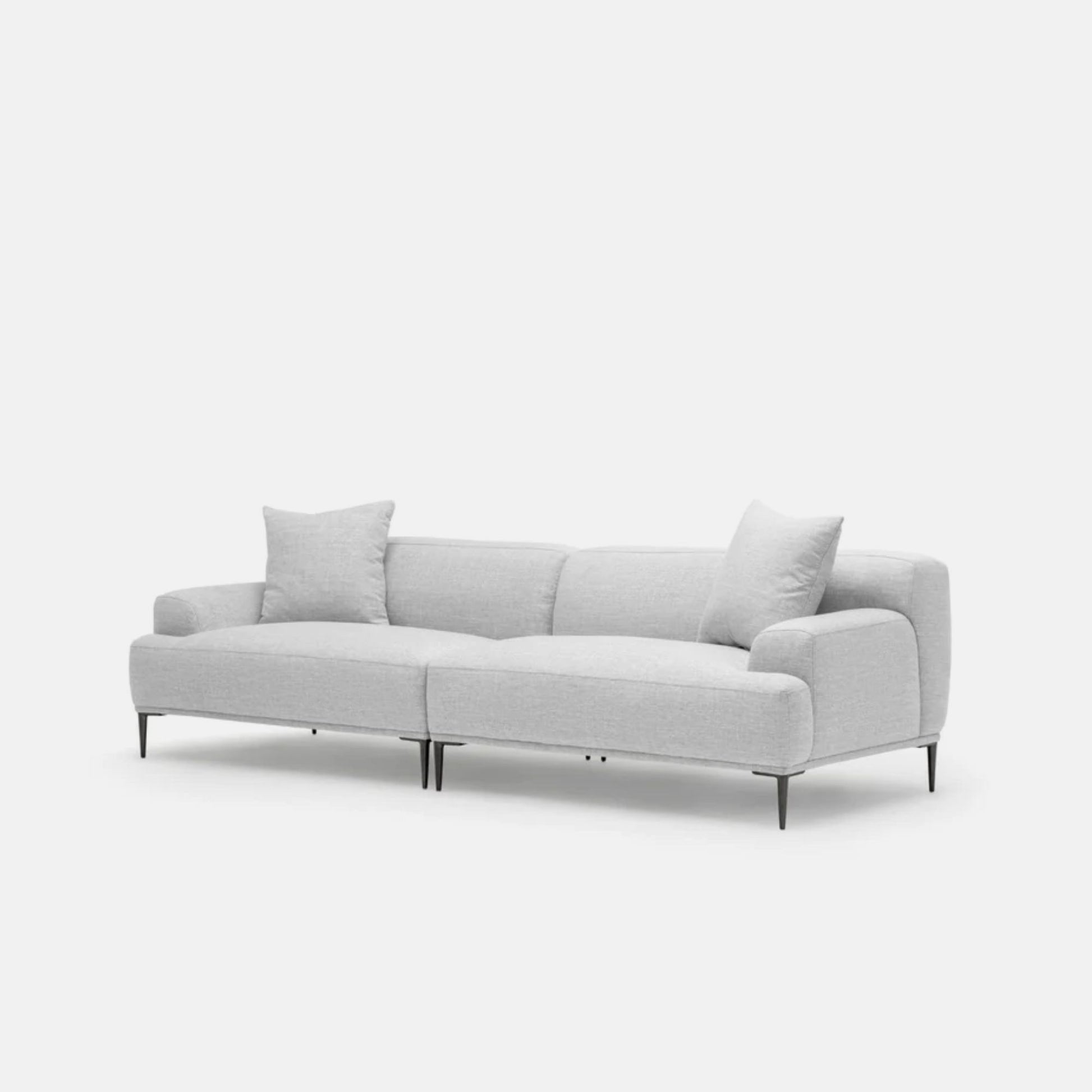 Crystal grey polyester blend sofa