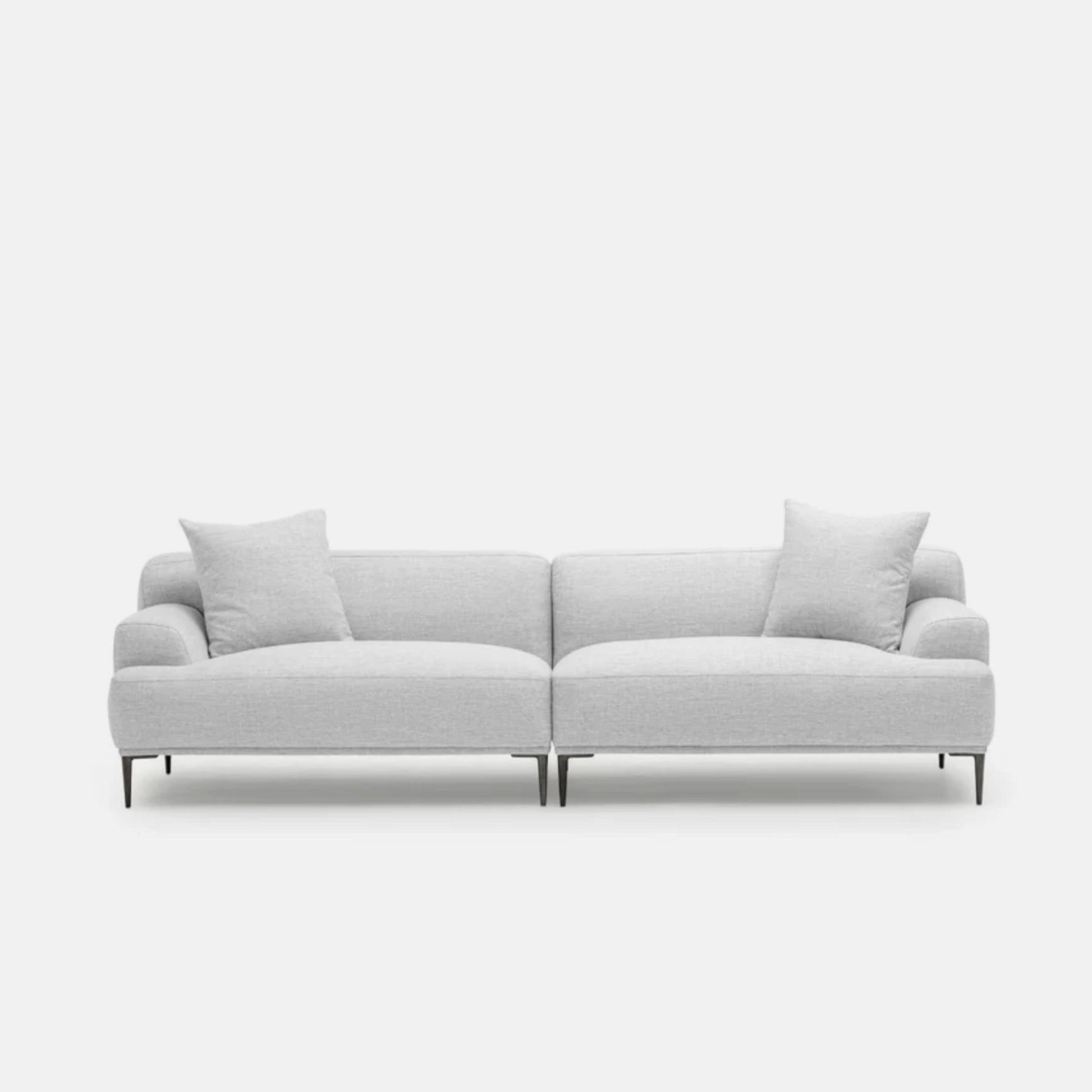 Crystal grey polyester blend sofa