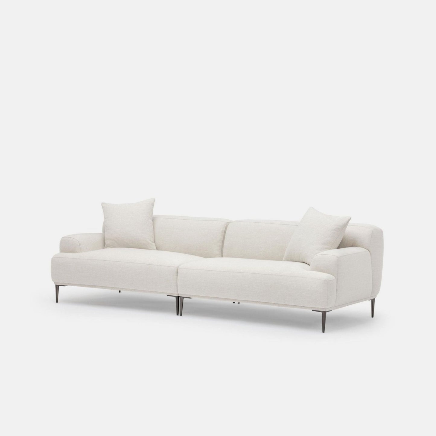 Crystal white polyester blend sofa