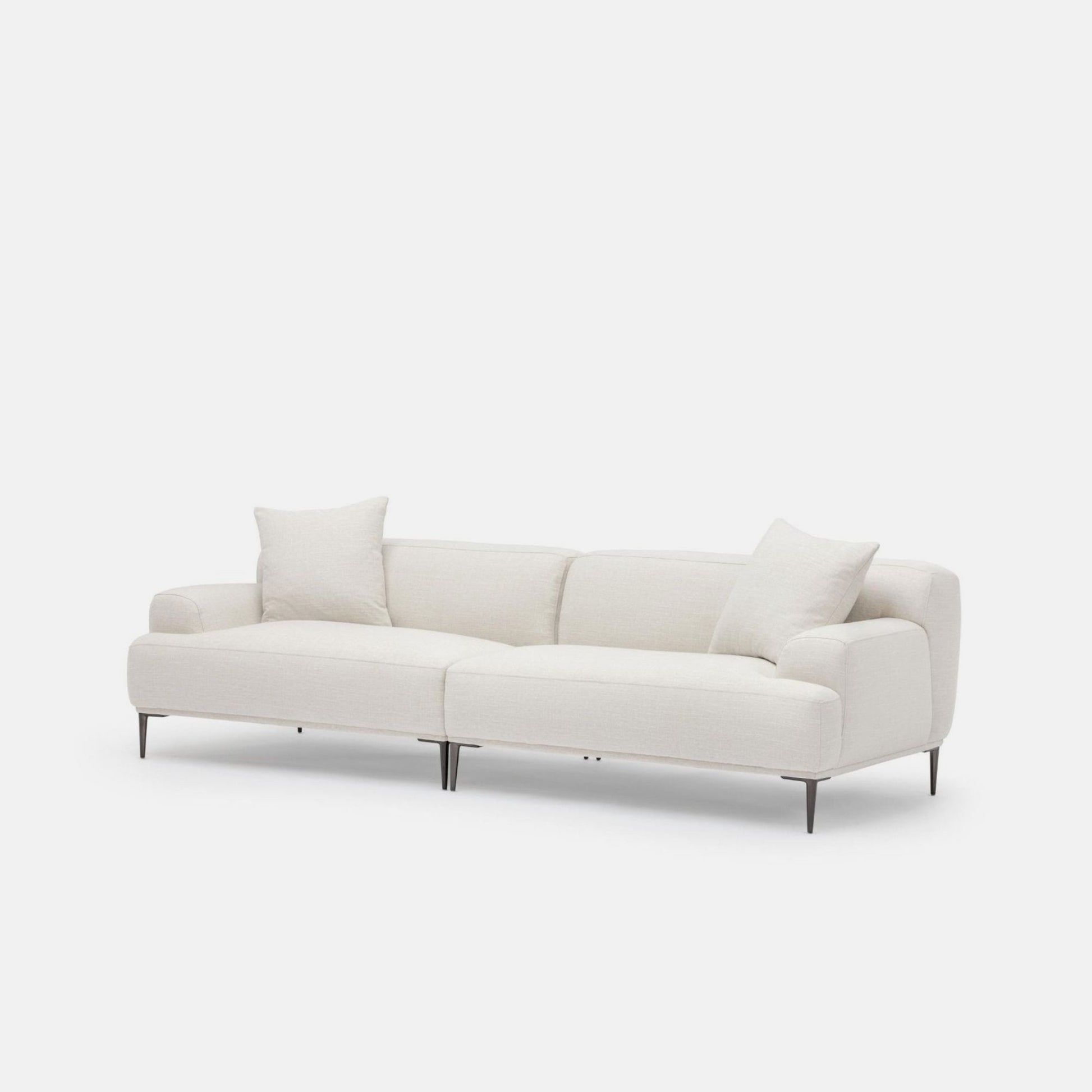 Crystal white polyester blend sofa