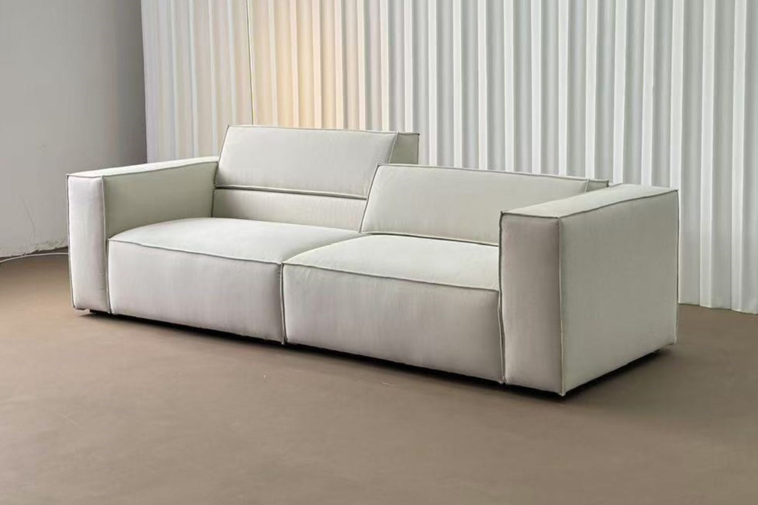 Cubix 260cm Beige (Medic 02) Adjustable Backrest Fabric Sofa Jun Ling | Nov 24