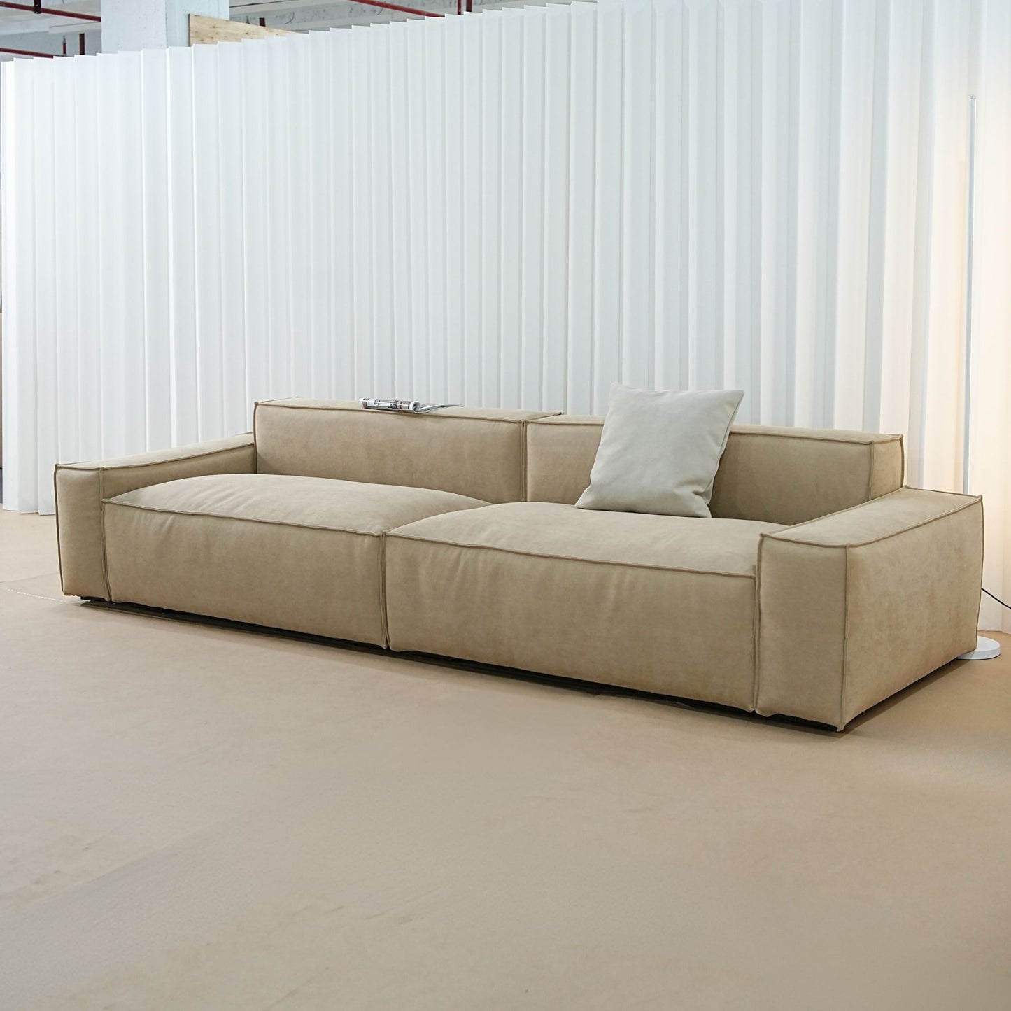 Cubix fabric sofa beige