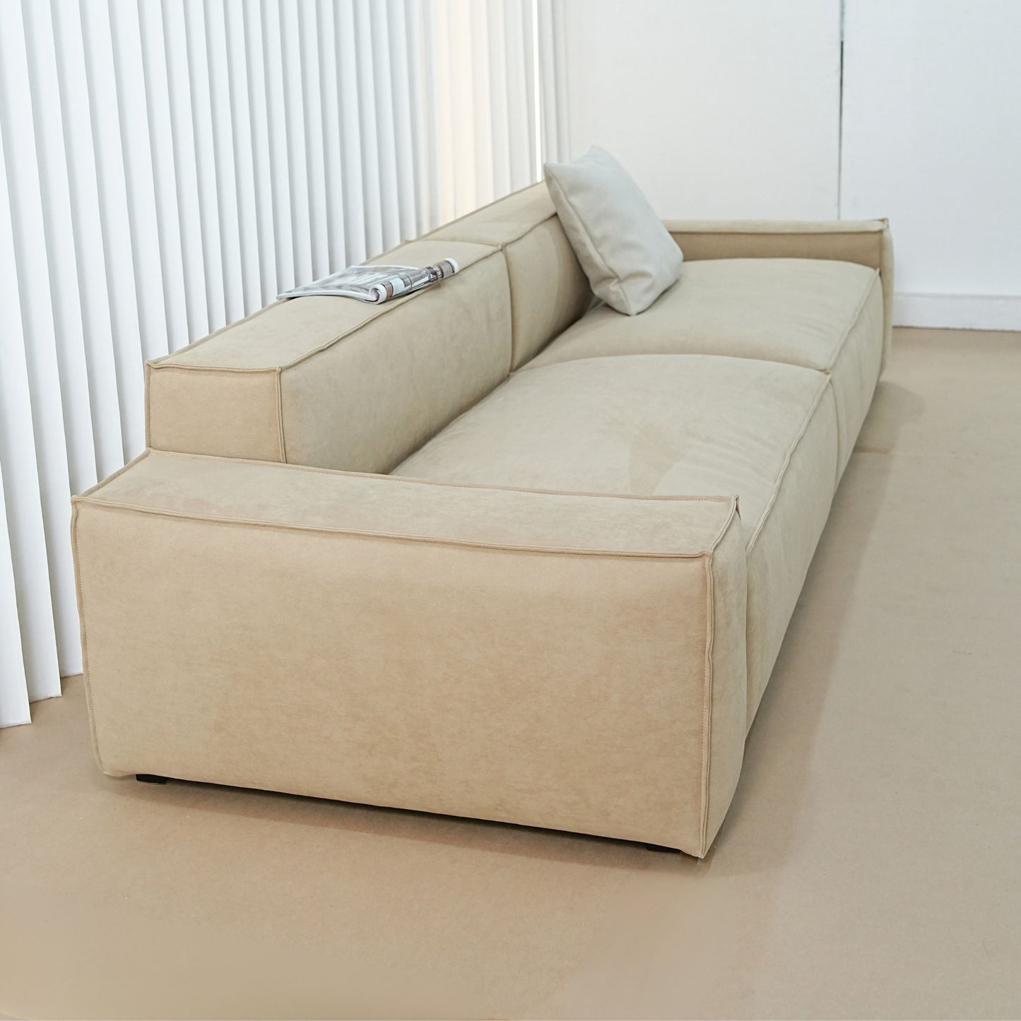 Cubix fabric sofa beige