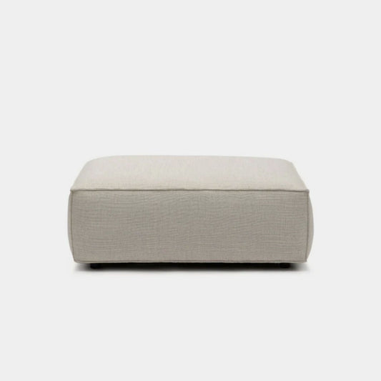 Cubix fabric ottoman beige