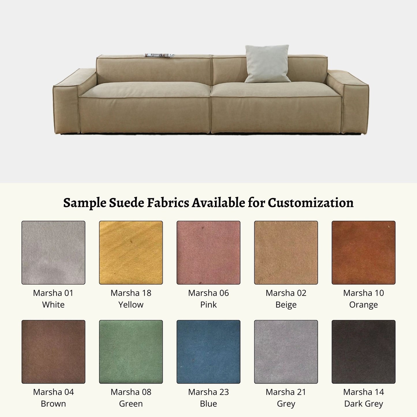 Cubix fabric sofa suede fabric sample options (Other)