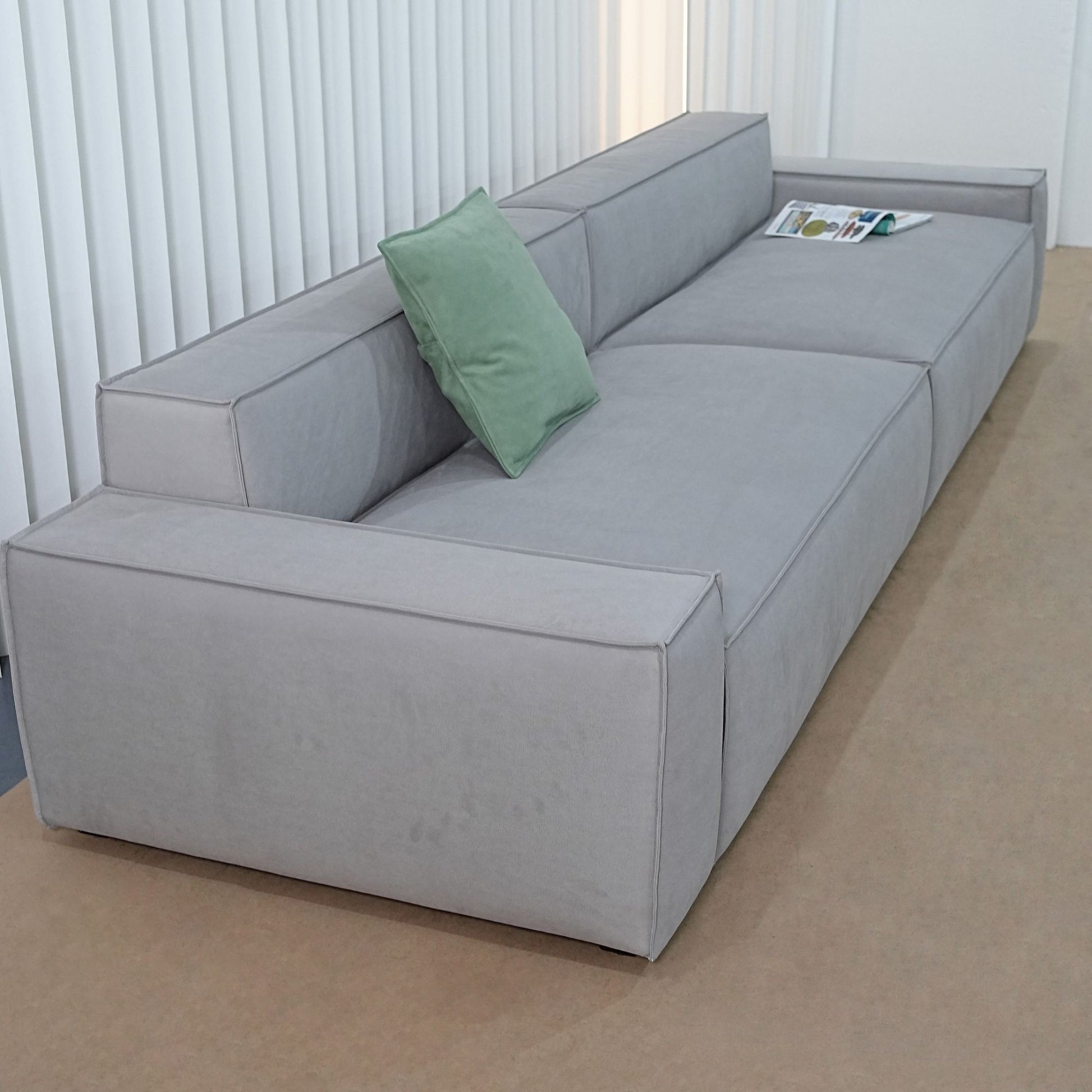 Cubix fabric sofa grey