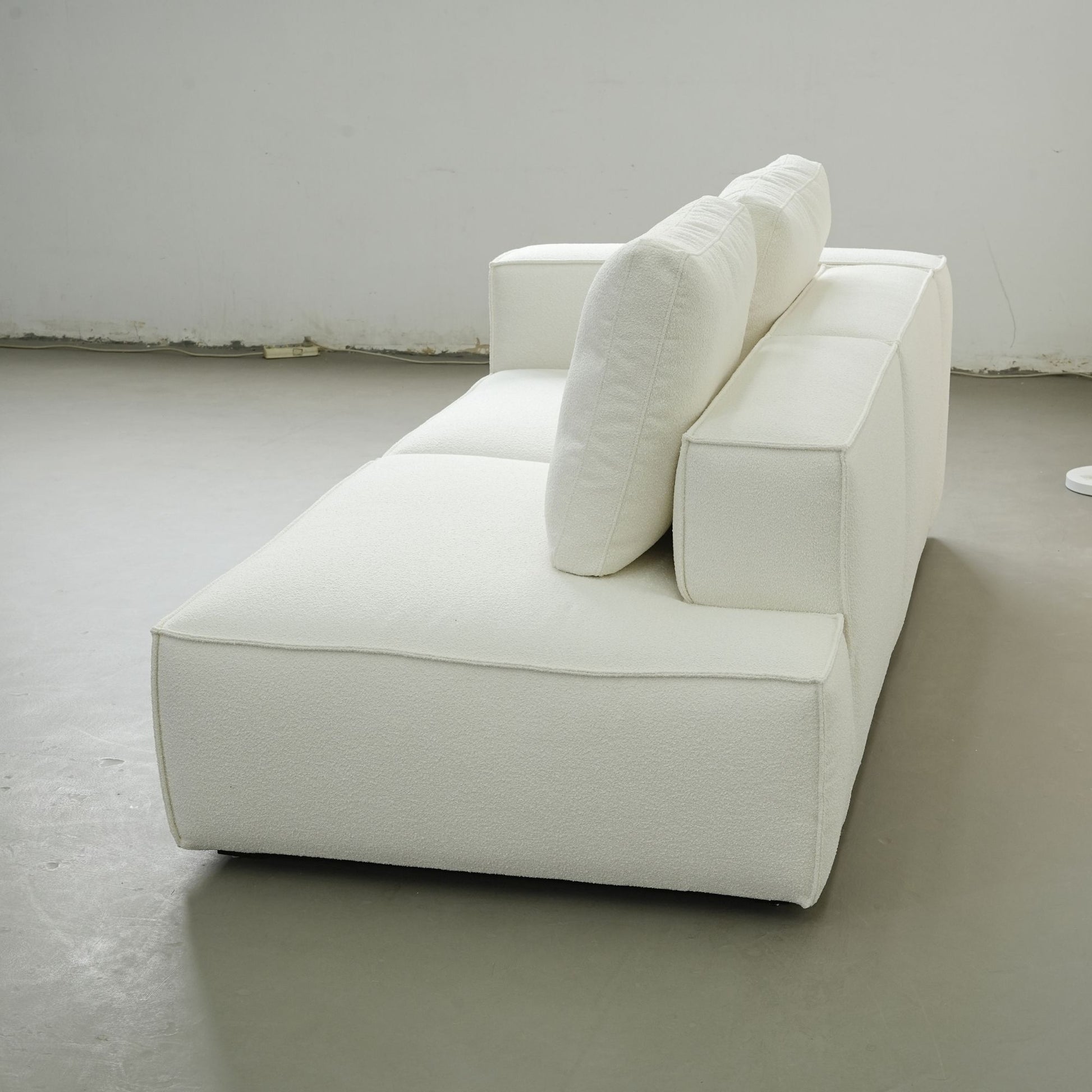 cubix fabric one arm sofa white left