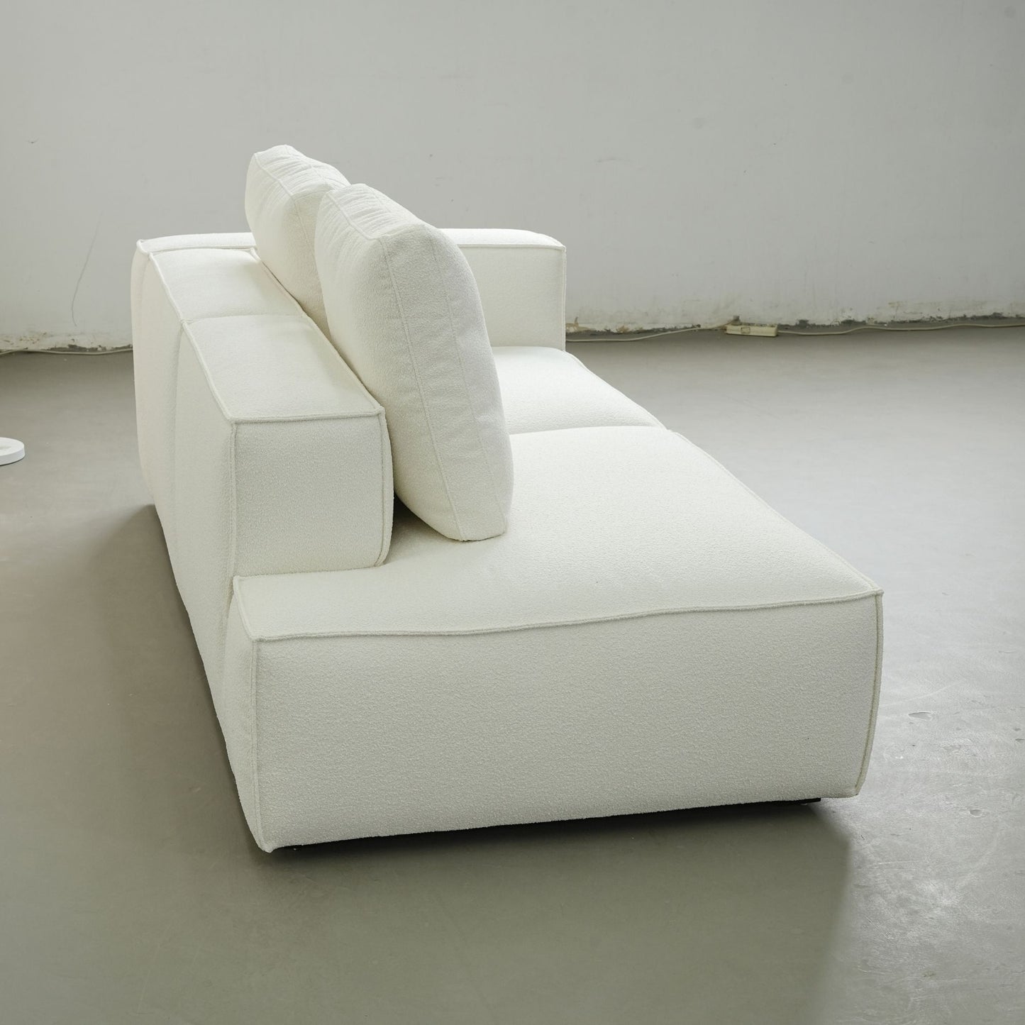cubix fabric one arm sofa white right
