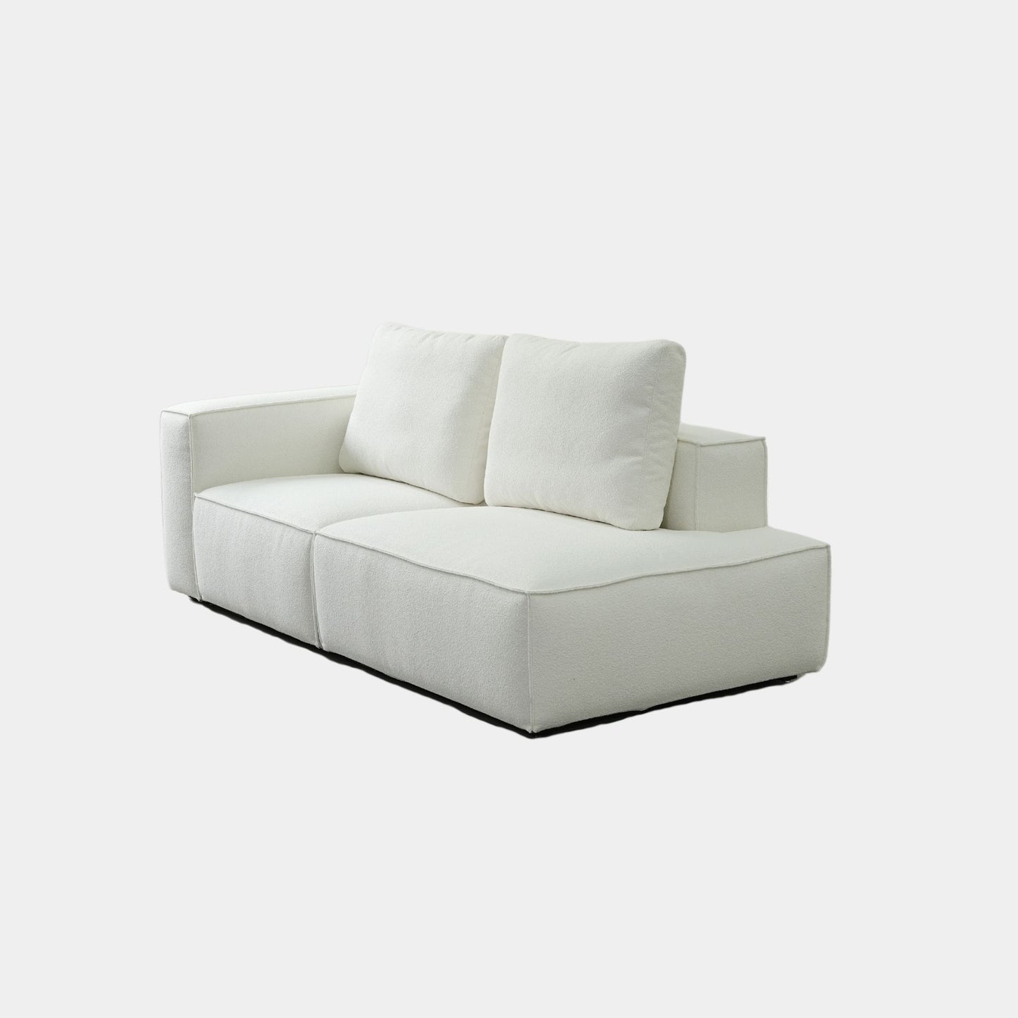 cubix fabric one arm sofa white left