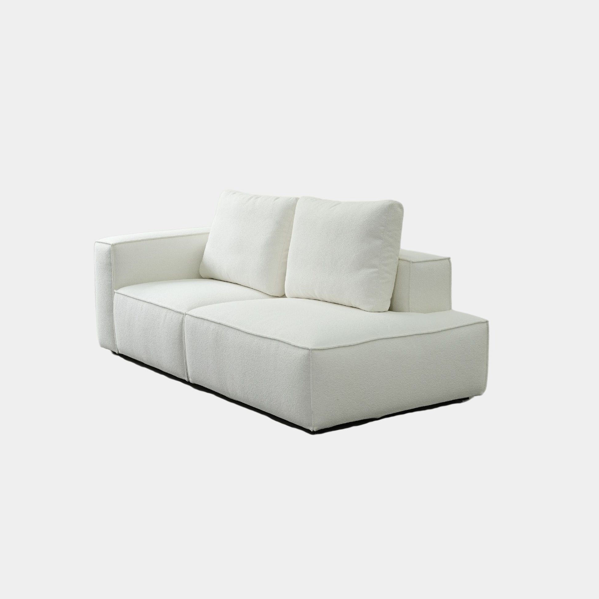 cubix fabric one arm sofa white left