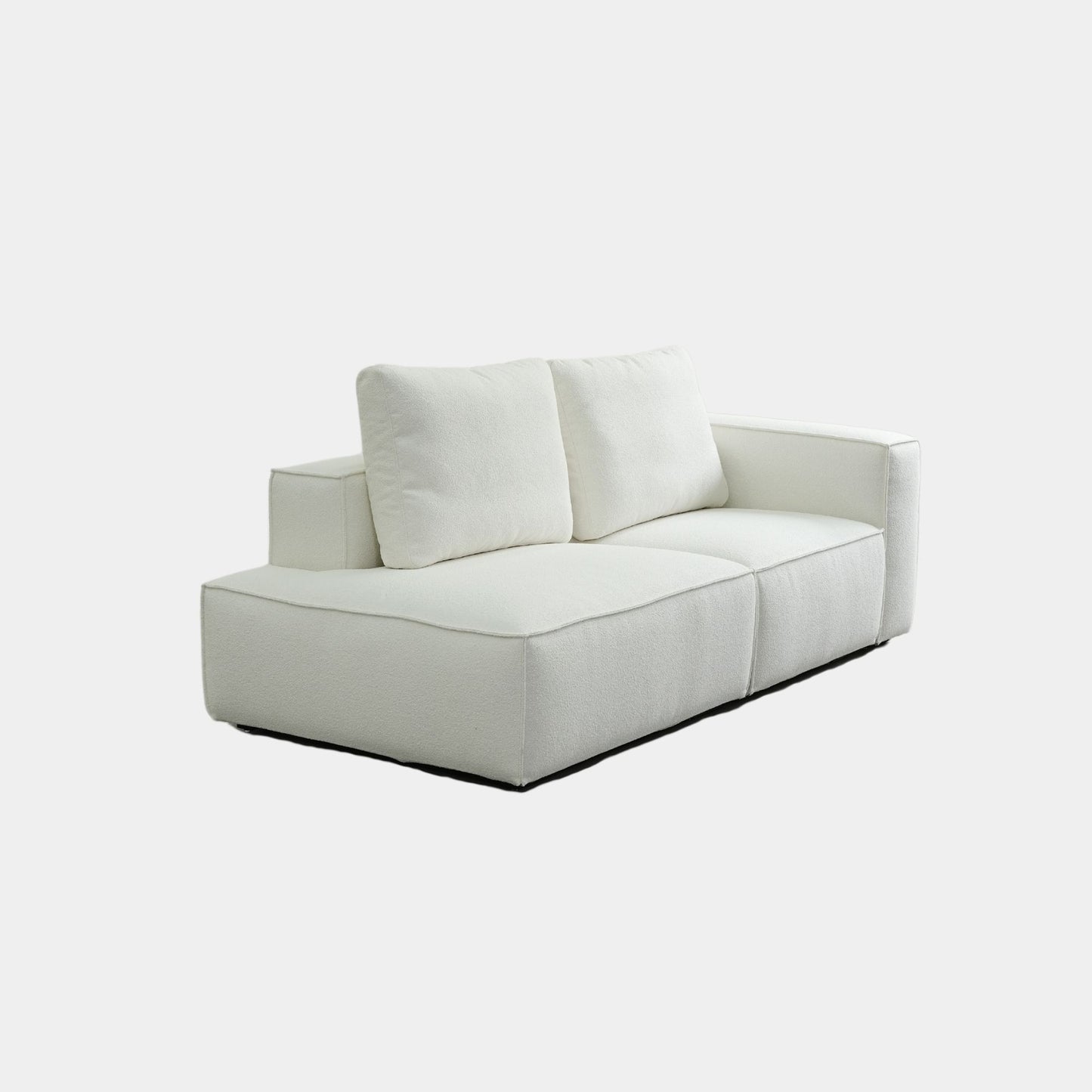 cubix fabric one arm sofa white right