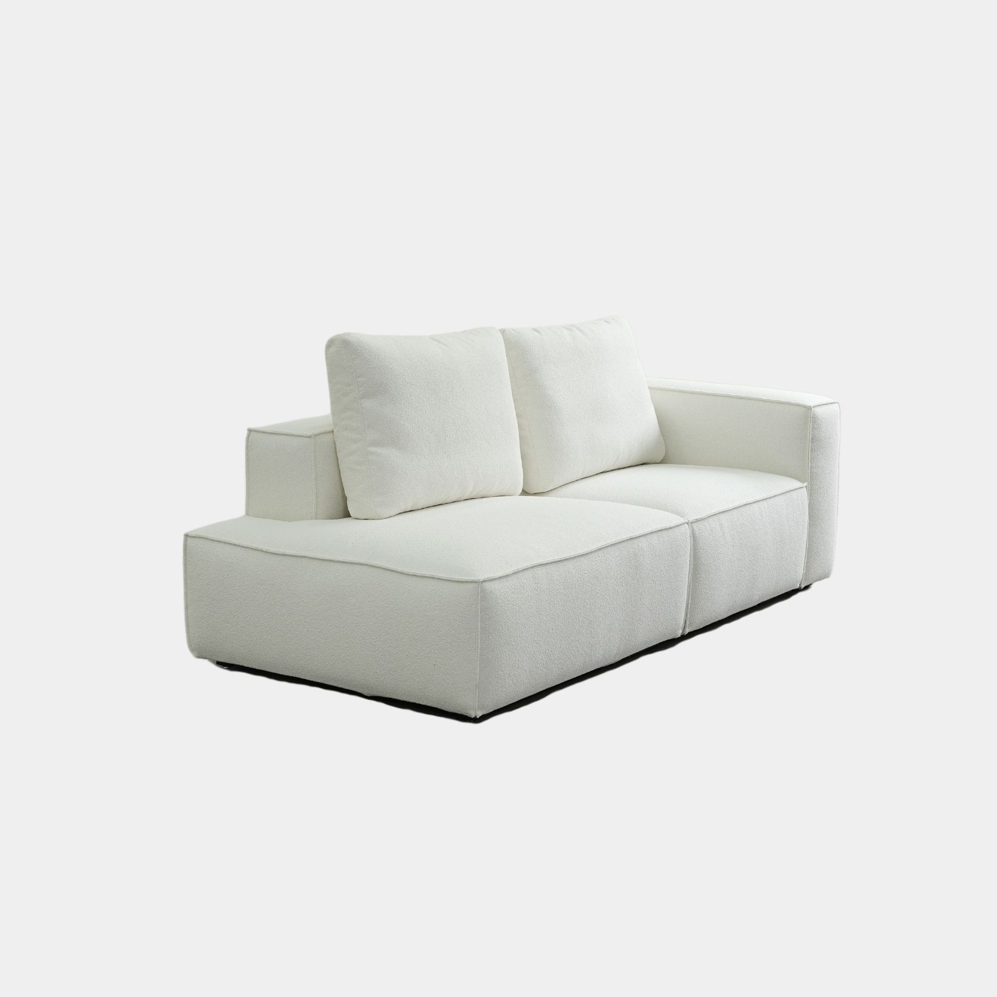 cubix fabric one arm sofa white right