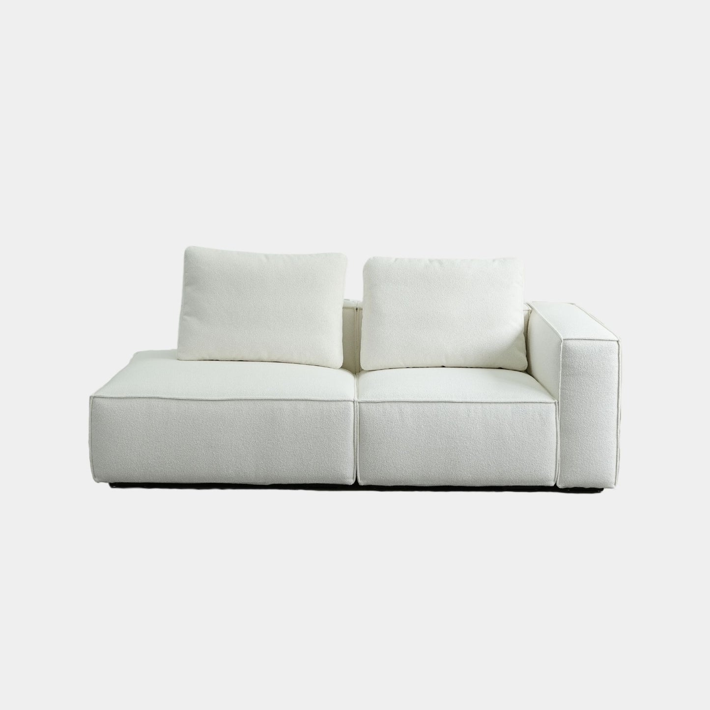 cubix fabric one arm sofa white right