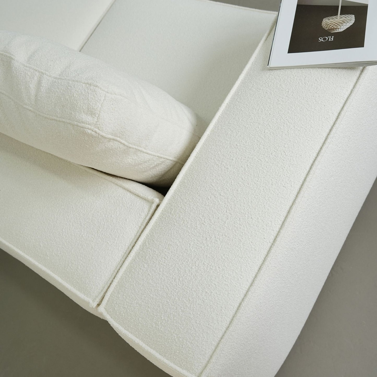 cubix fabric one arm sofa white left