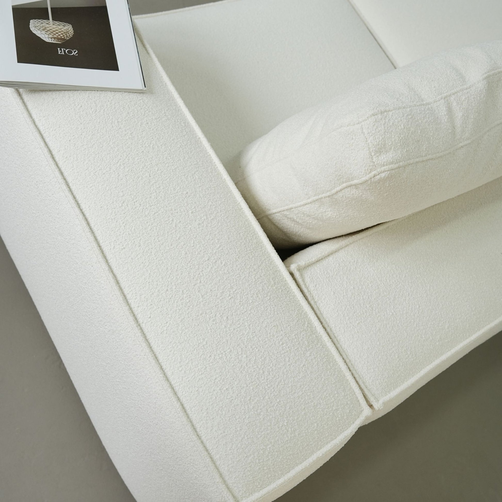 cubix fabric one arm sofa white right