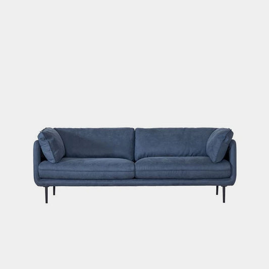 Cuddle blue fabric sofa