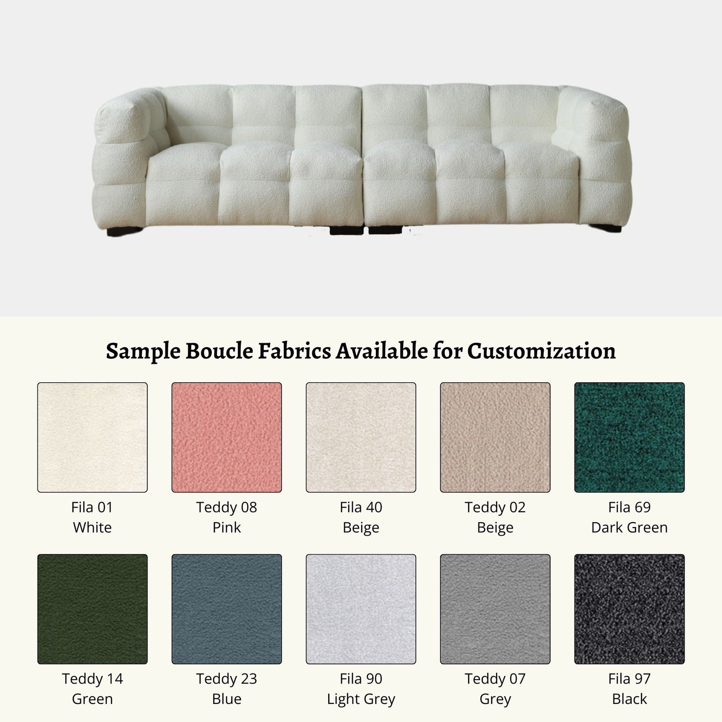 Cutey sofa boucle fabric customization (Other)