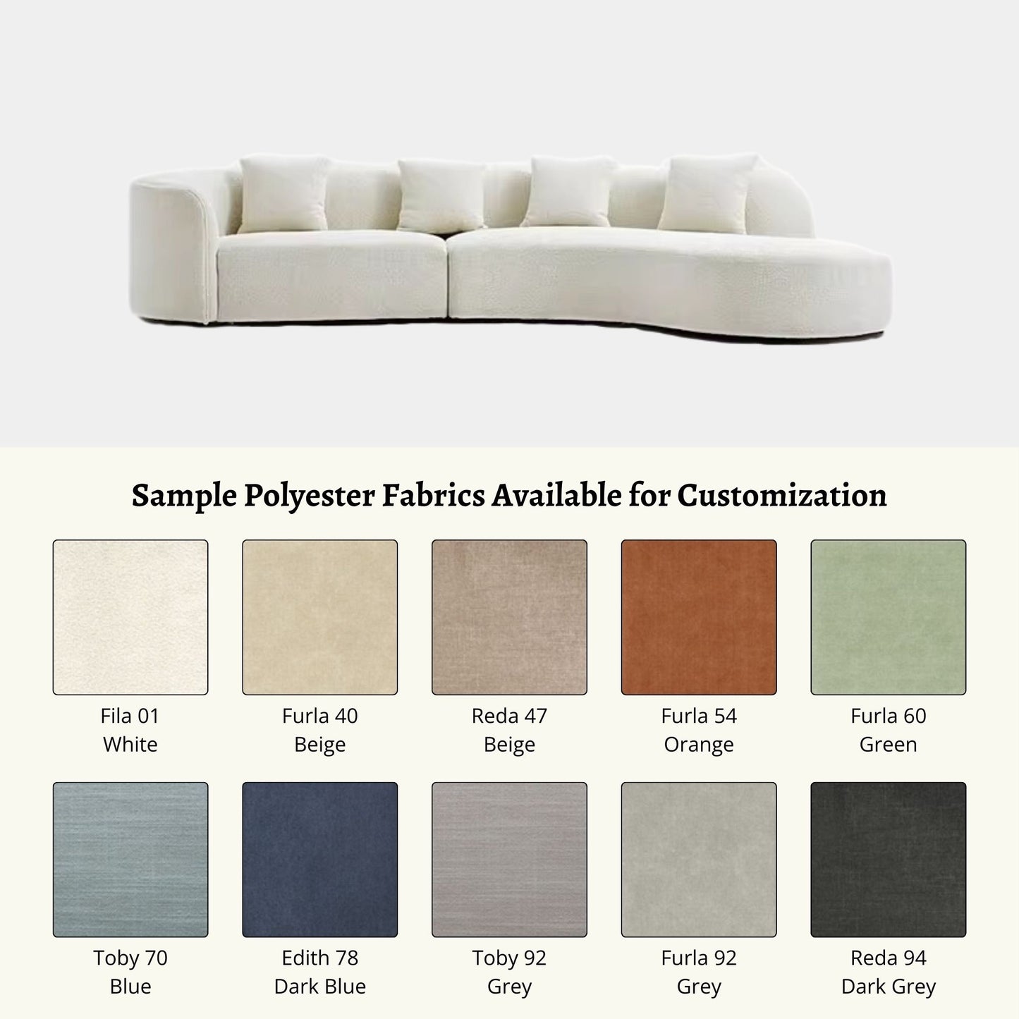 Cynthia fabric one arm sofa white left