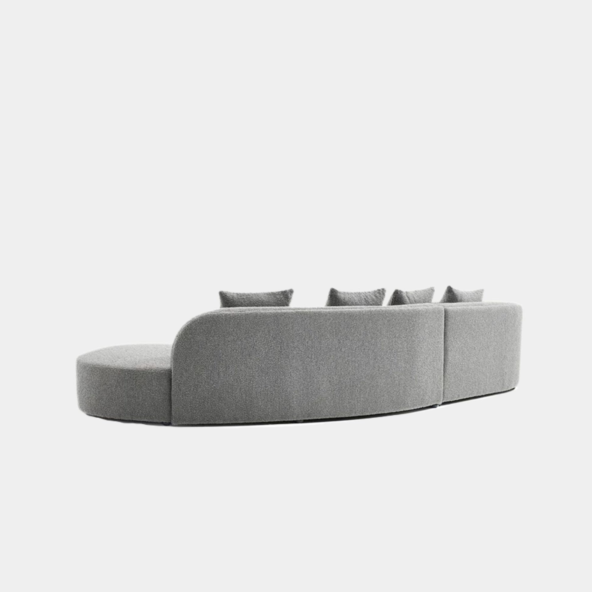 Cynthia fabric one arm sofa grey left