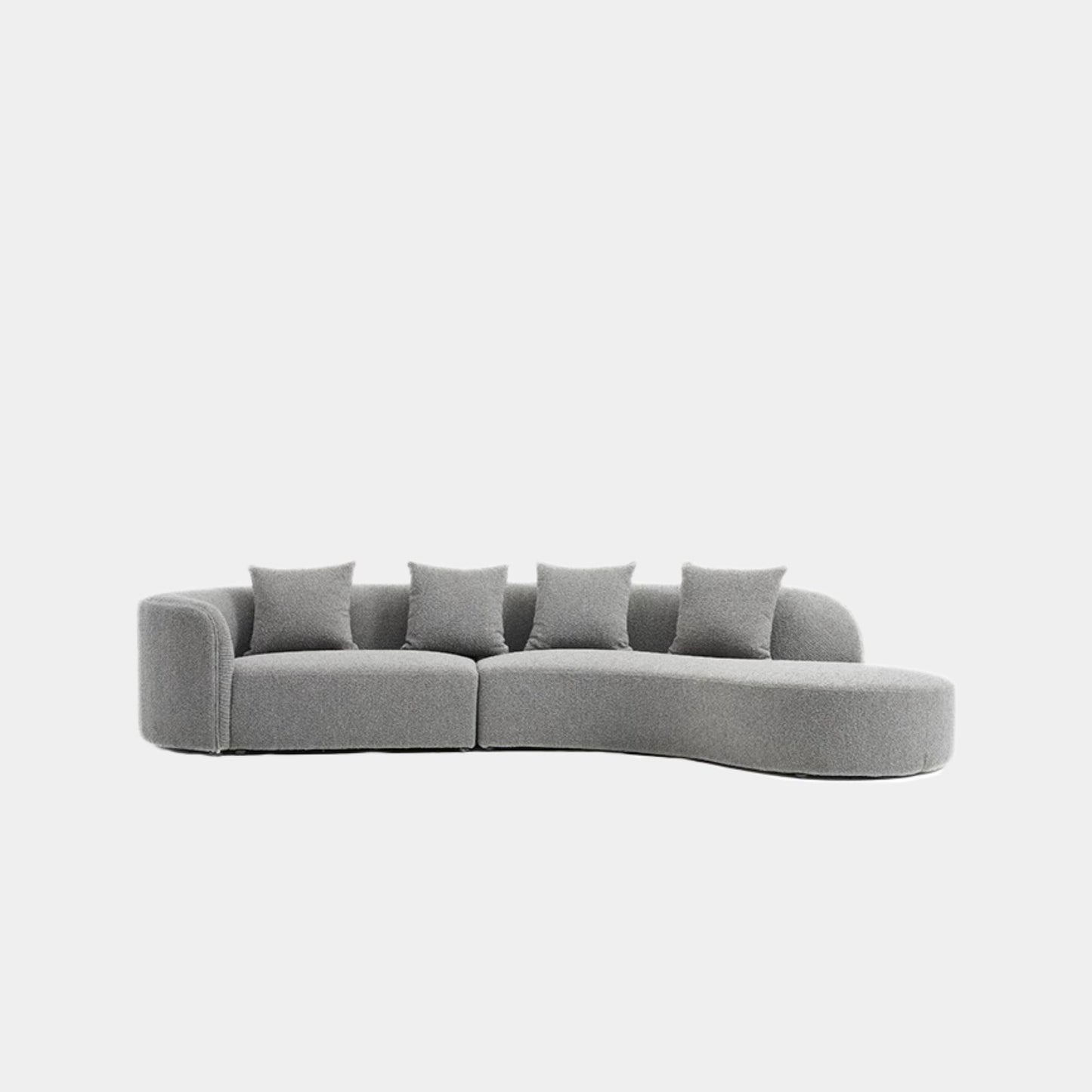 Cynthia fabric one arm sofa grey left