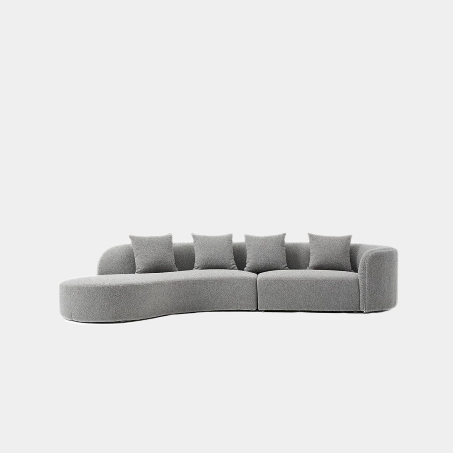 Cynthia fabric one arm sofa grey right