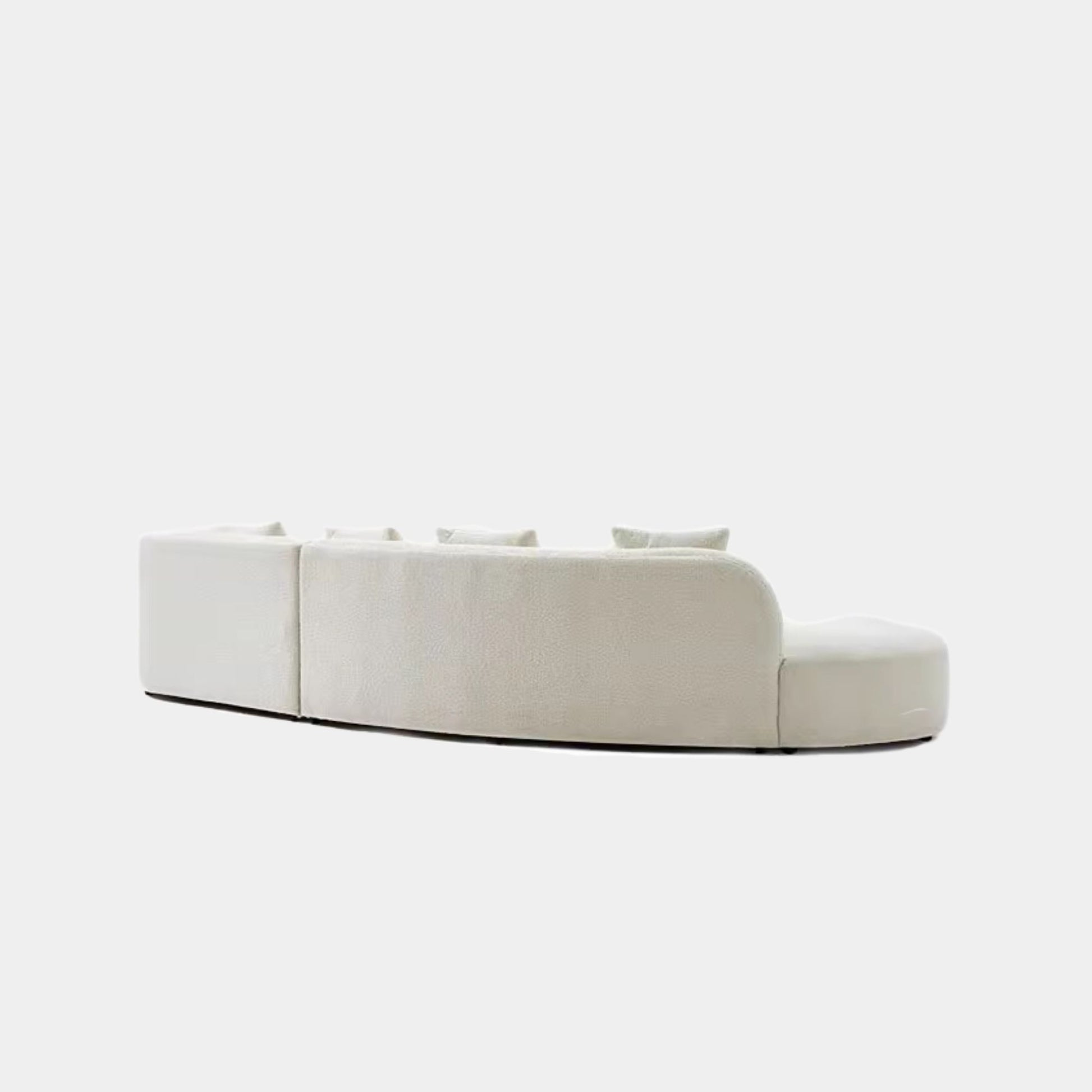 Cynthia fabric one arm sofa white right