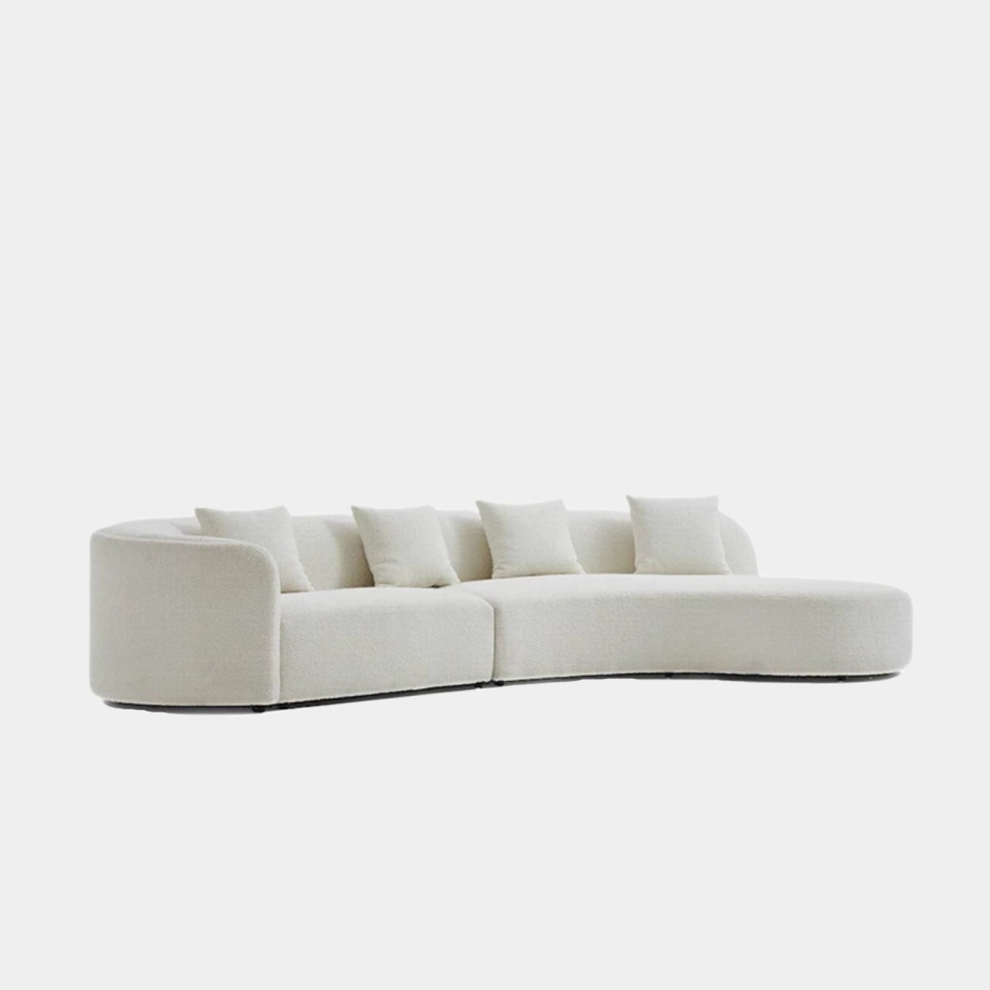 Cynthia fabric one arm sofa white left