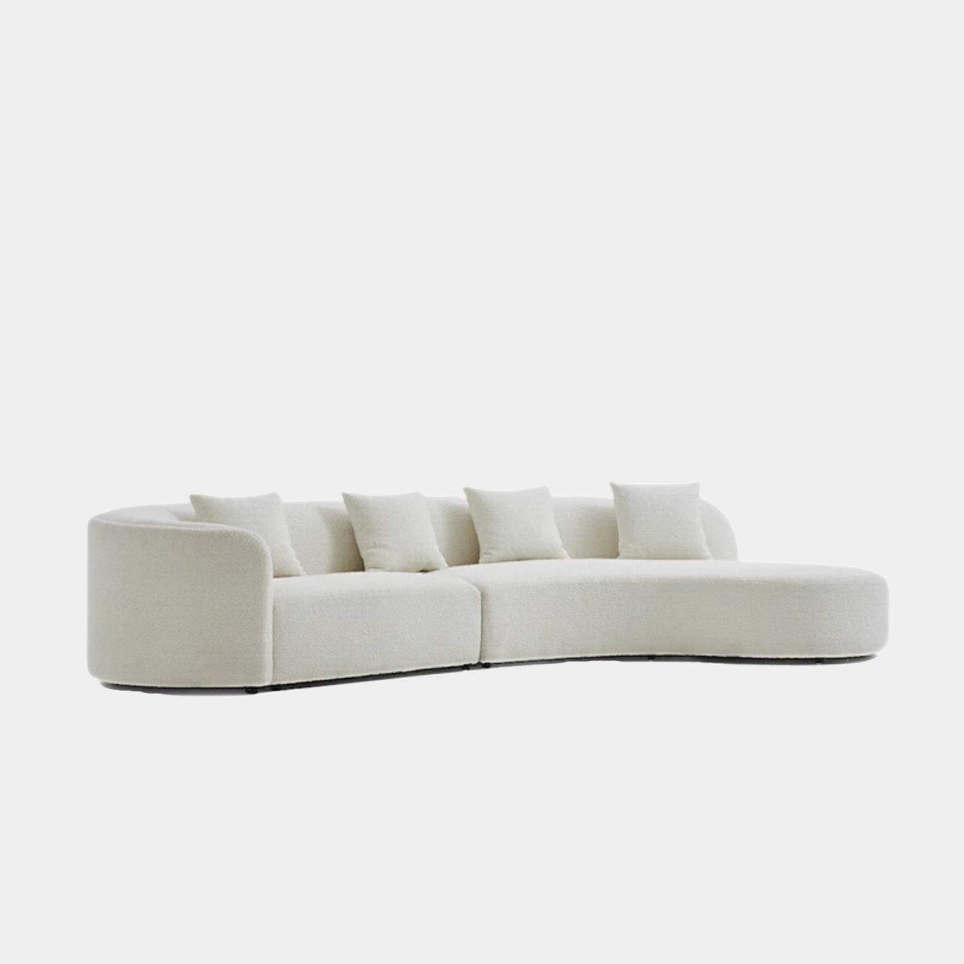 Cynthia fabric one arm sofa white left