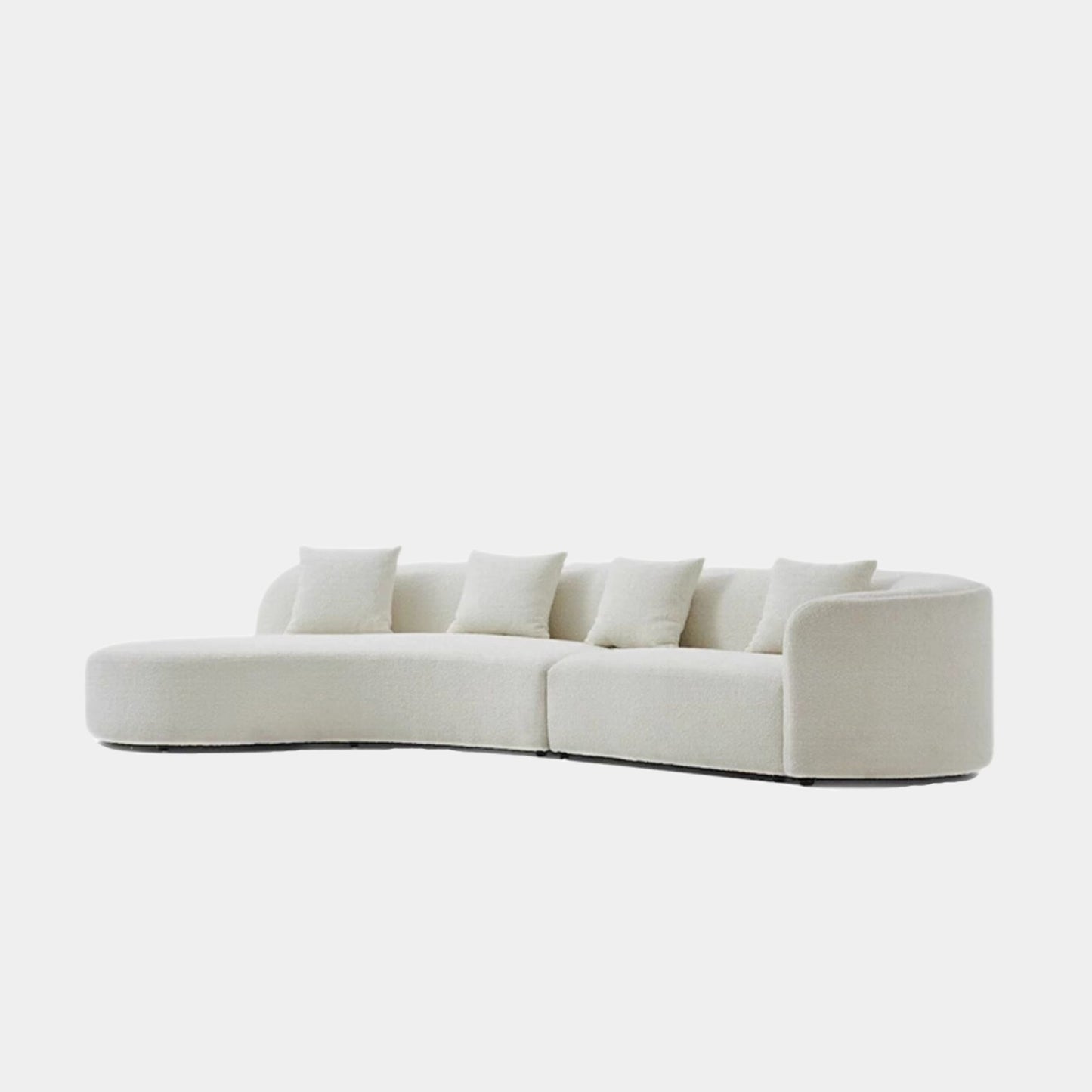 Cynthia fabric one arm sofa white right