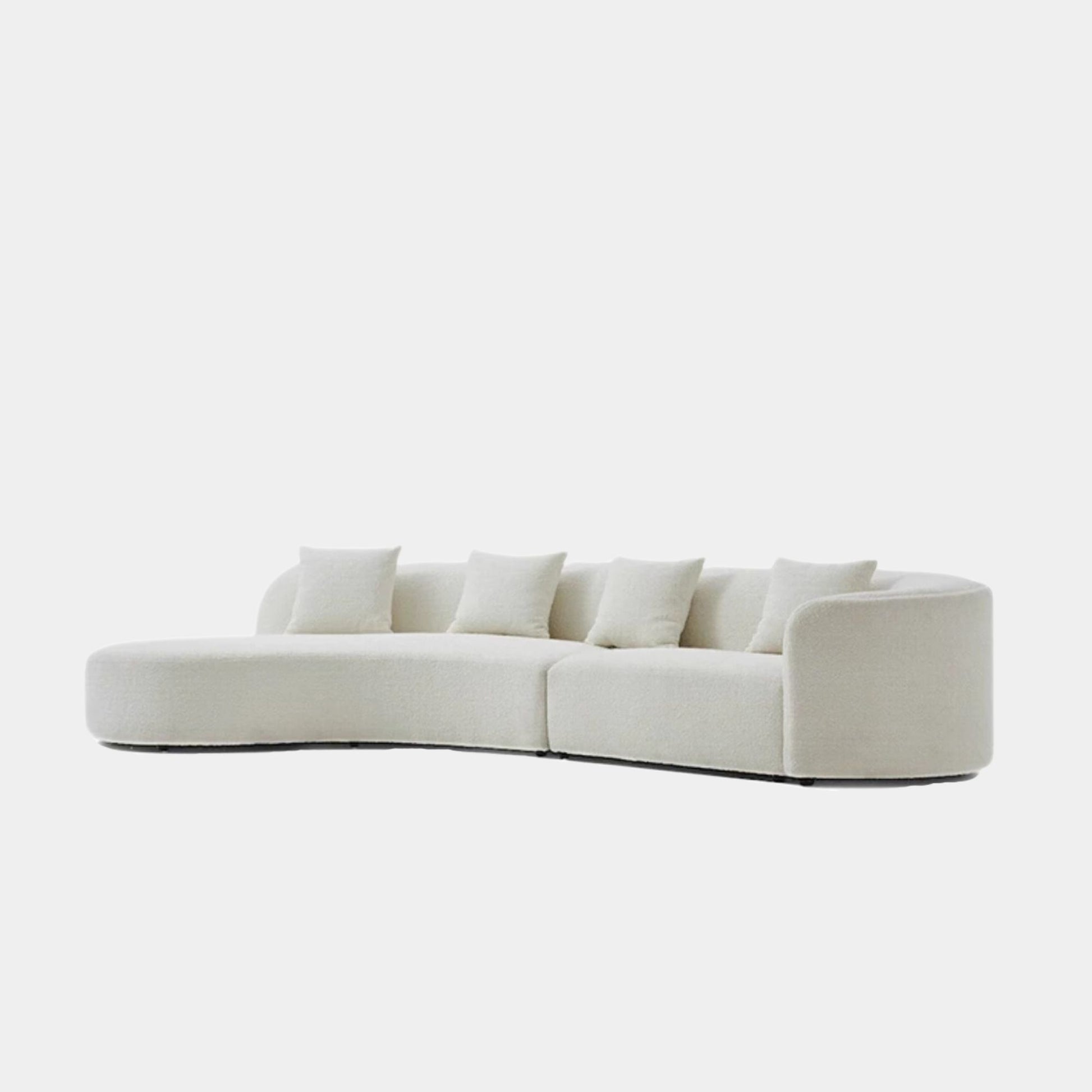 Cynthia fabric one arm sofa white right