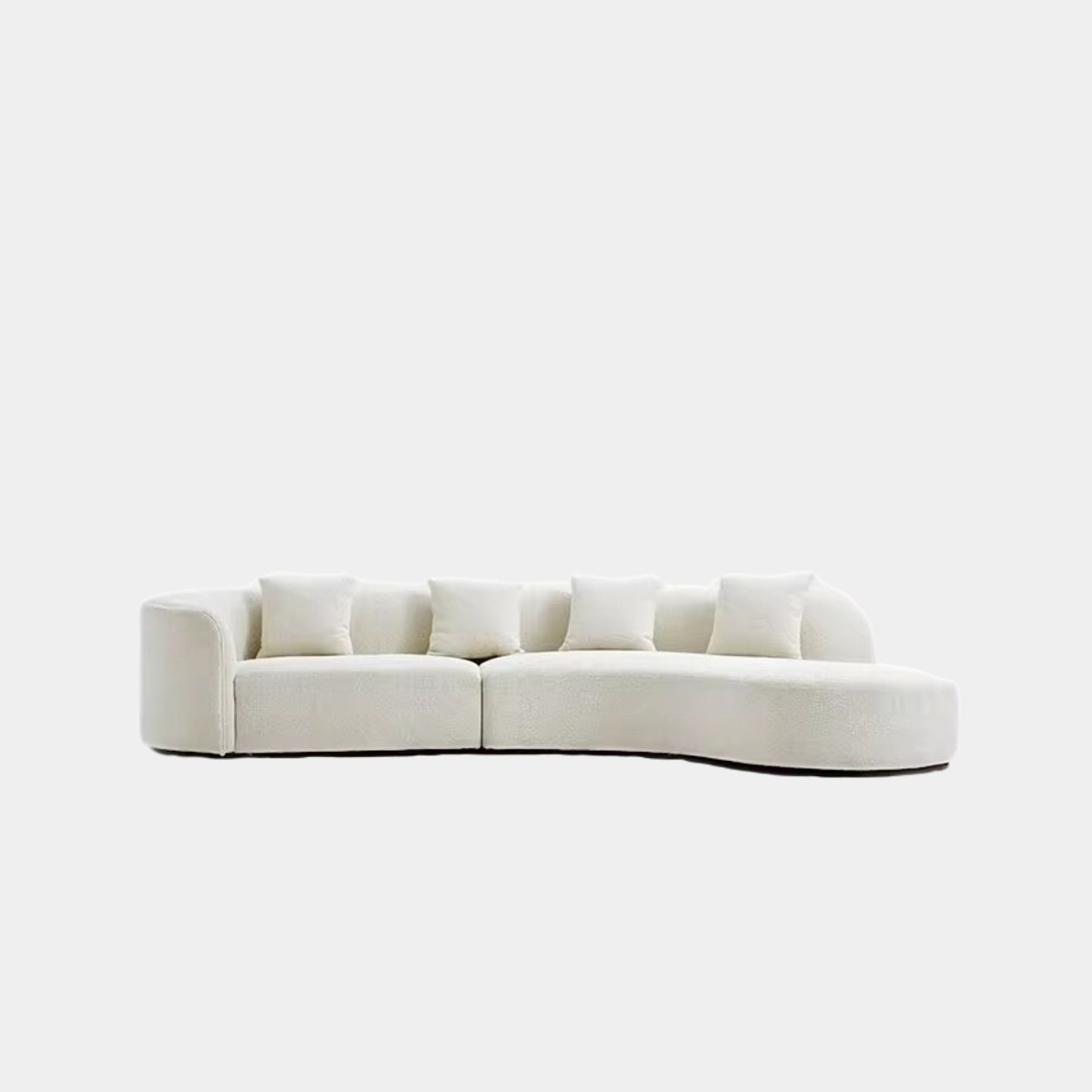 Cynthia fabric one arm sofa white left