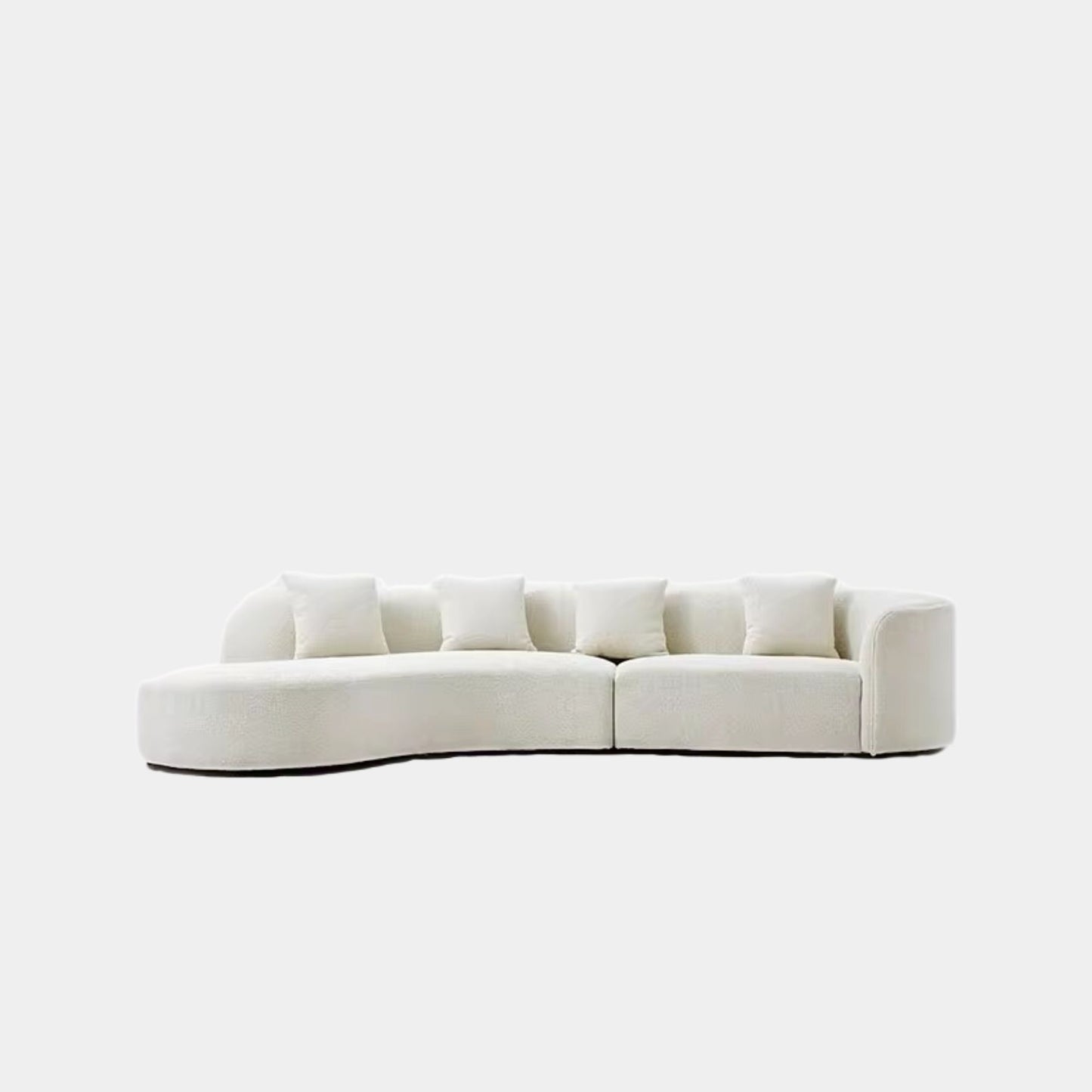 Cynthia fabric one arm sofa white right