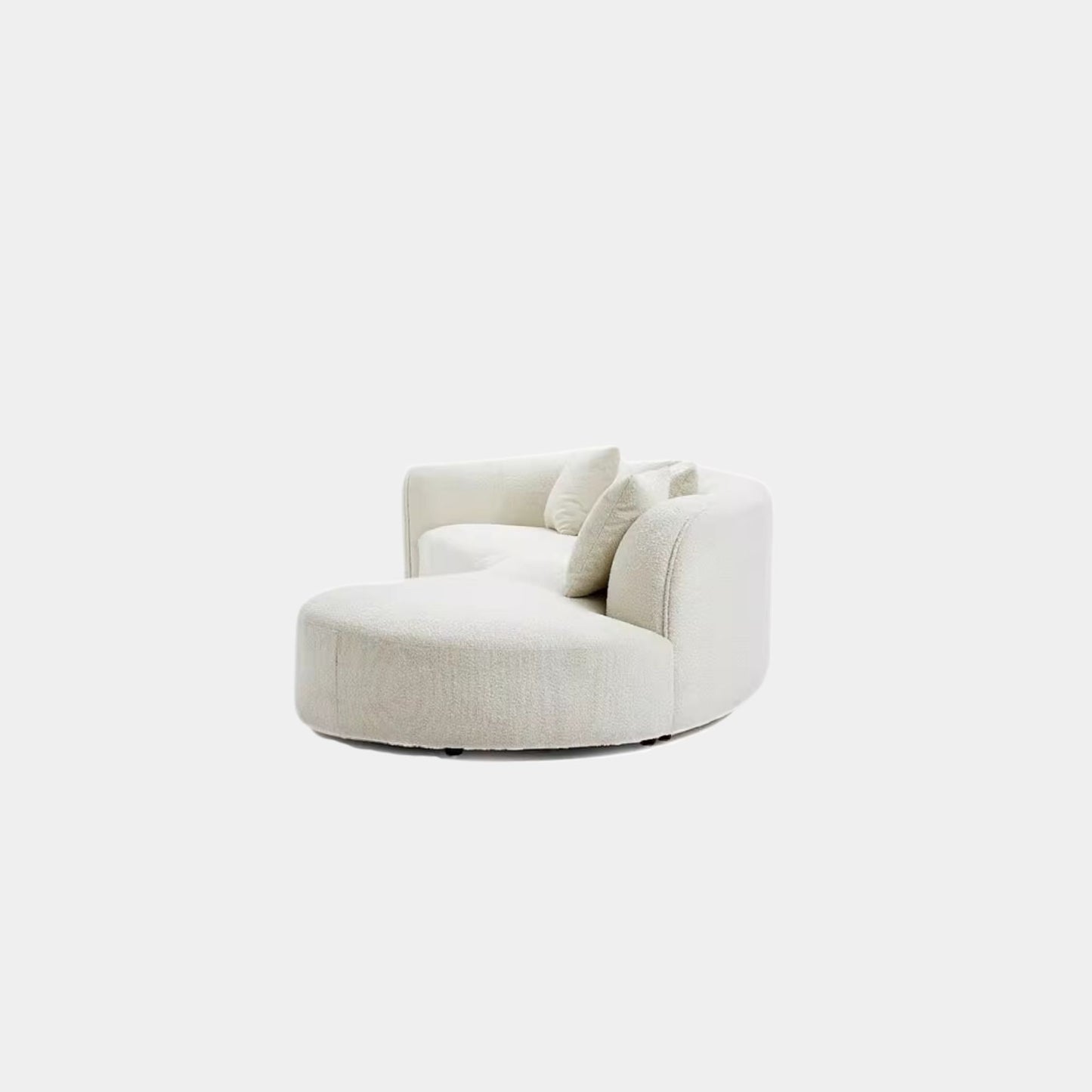 Cynthia fabric one arm sofa white left