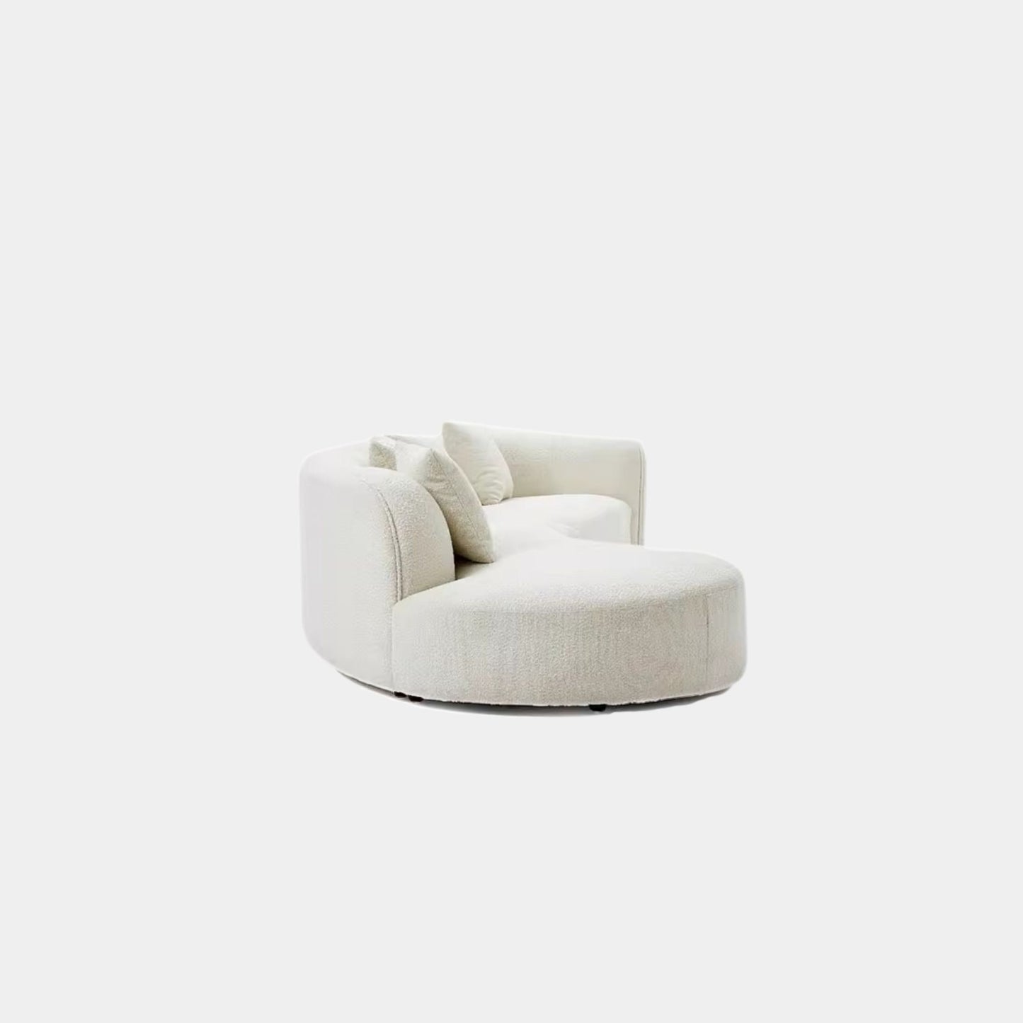 Cynthia fabric one arm sofa white right