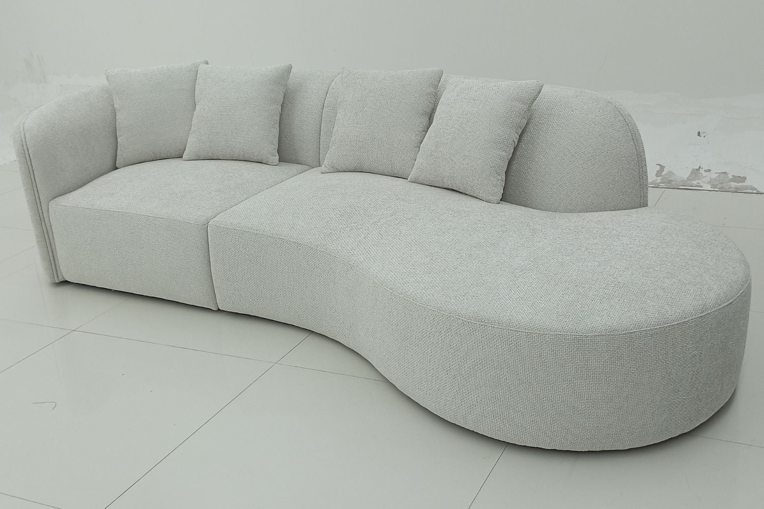 Cynthia 280cm Grey One Arm Fabric Sofa Sean Bo | Sep 24