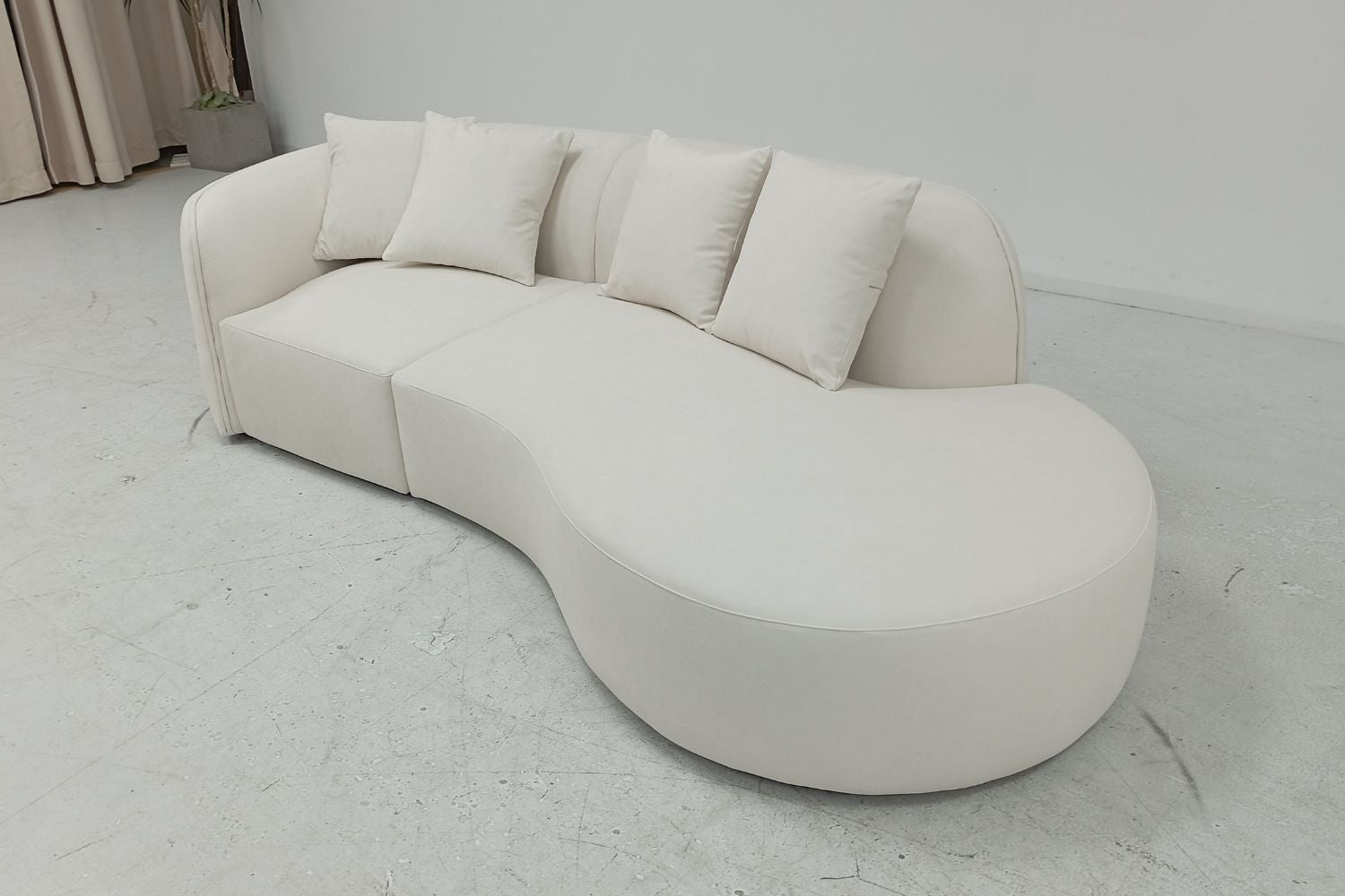 Cynthia 260cm White One Arm Fabric Sofa Irfan Nasrulhaq | May 25