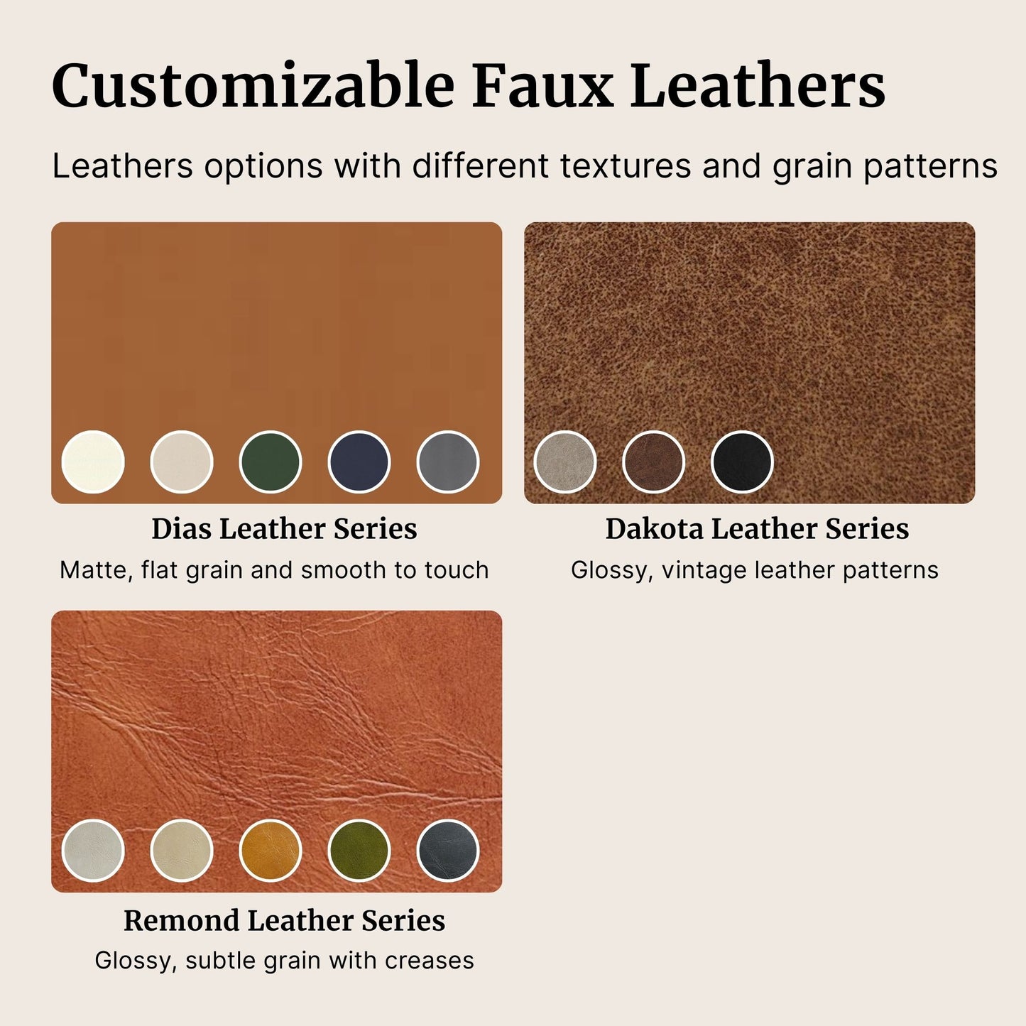 Customization faux leather options (Other)