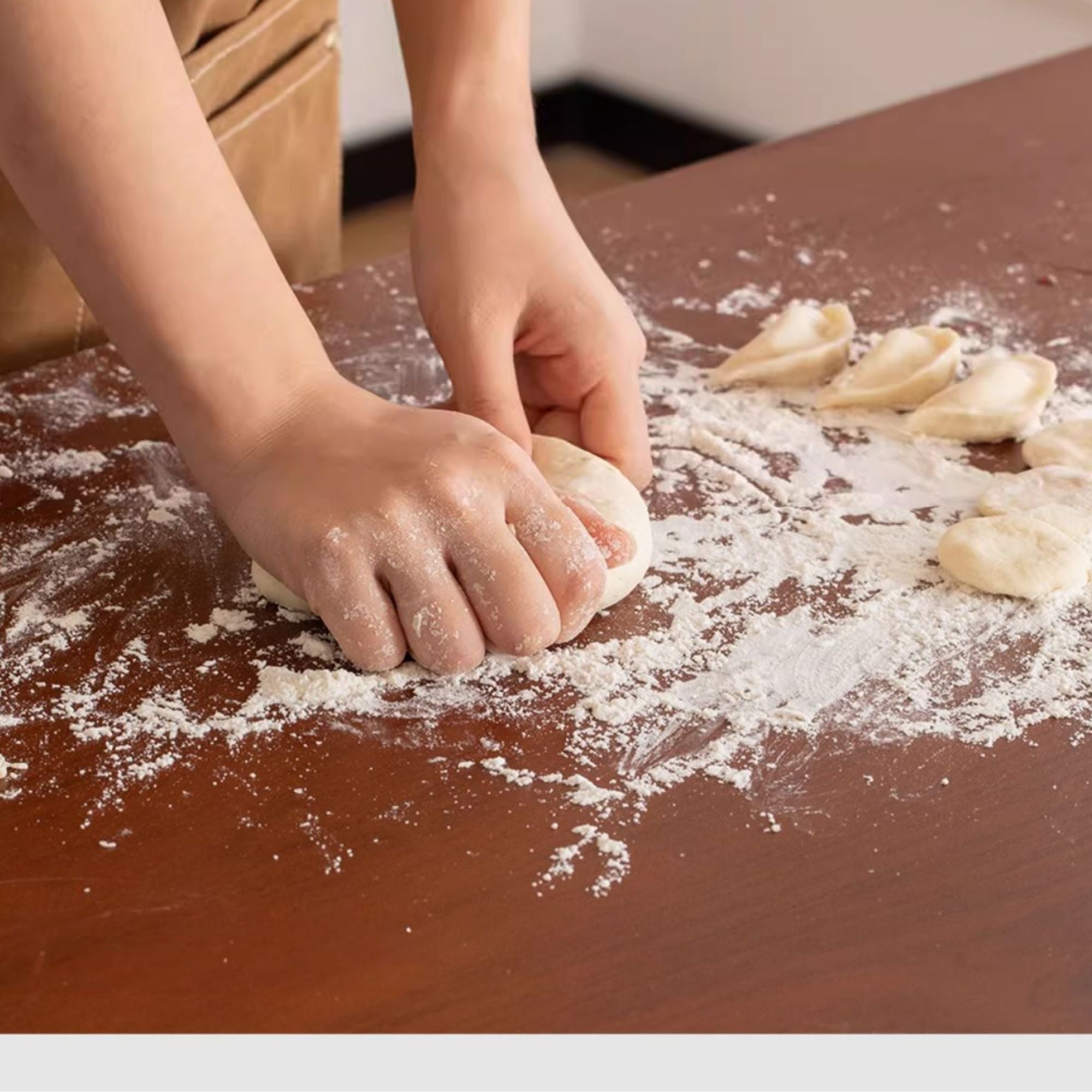 Taylor wood table top used for making flour