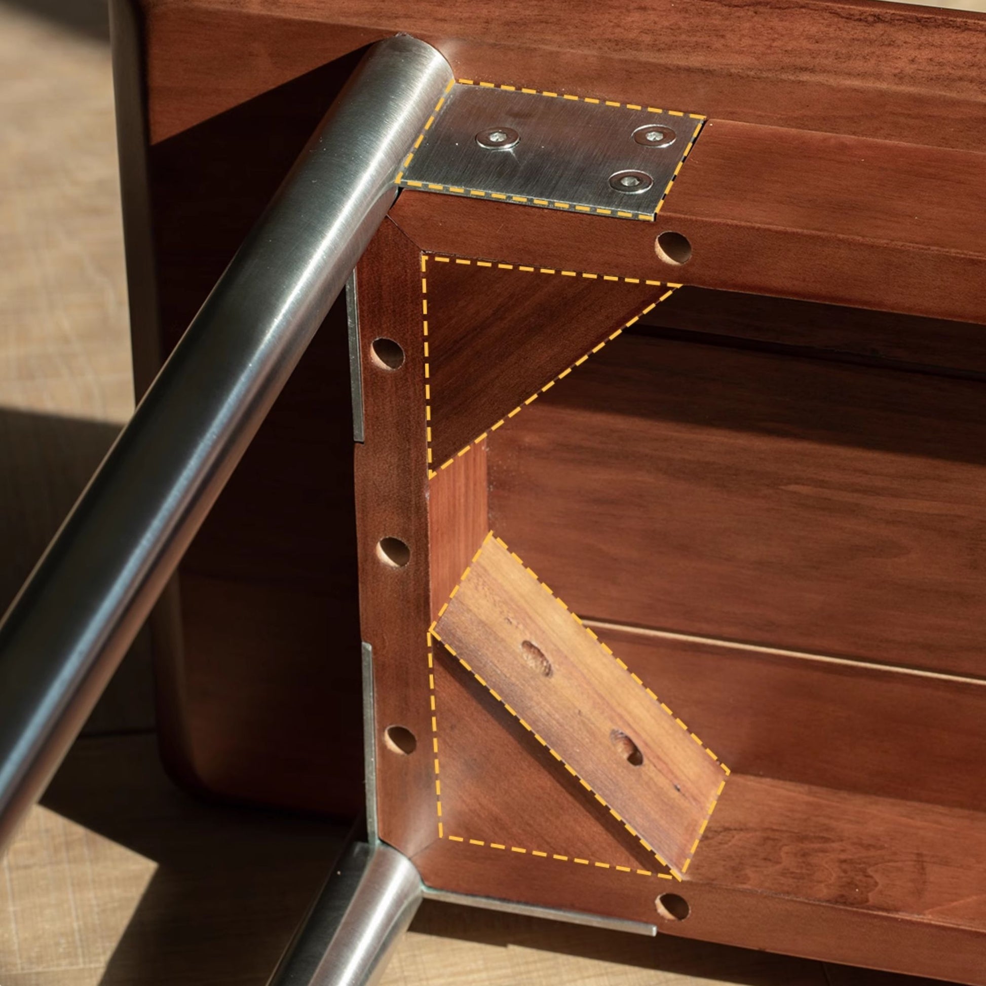 Taylor poplar wood bench