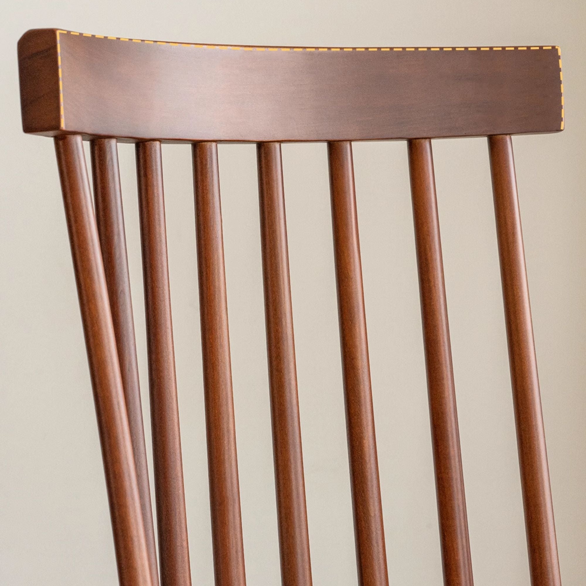 Curved backrest for toby poplar wood chair