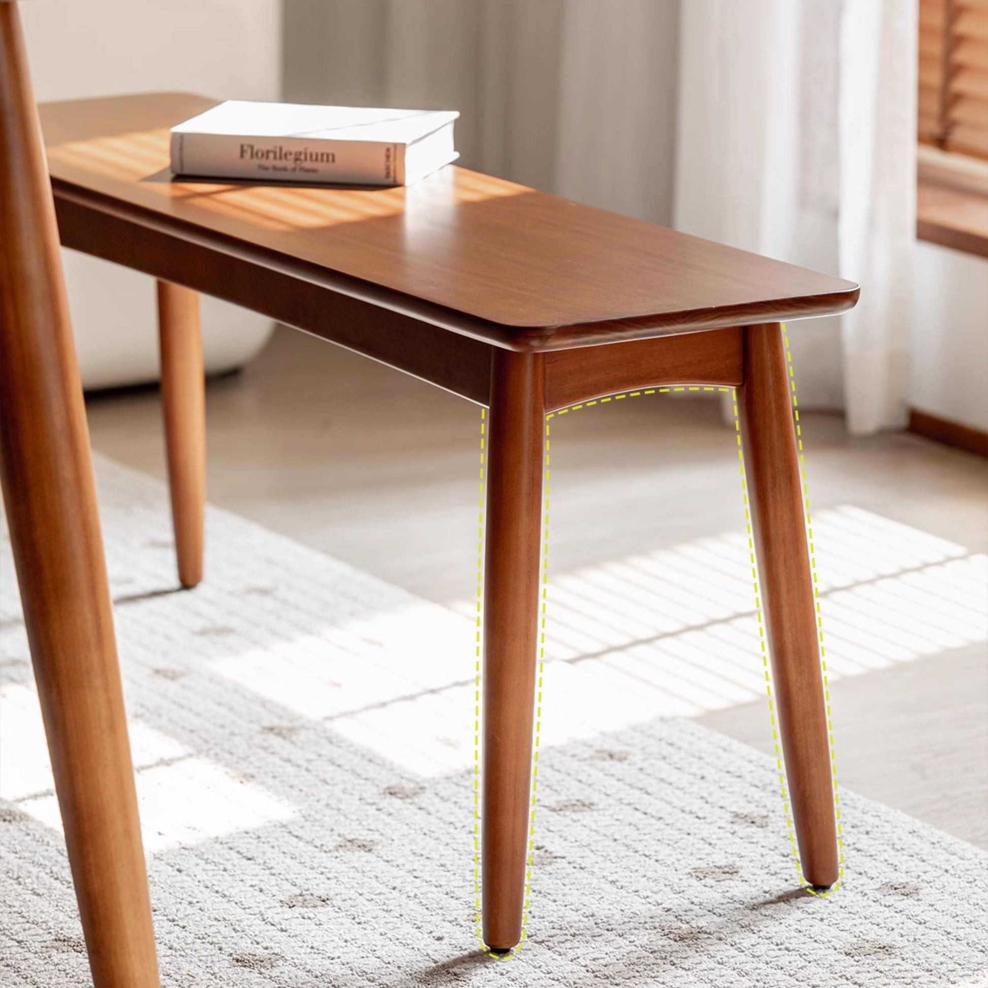 Tranquil poplar wood bench