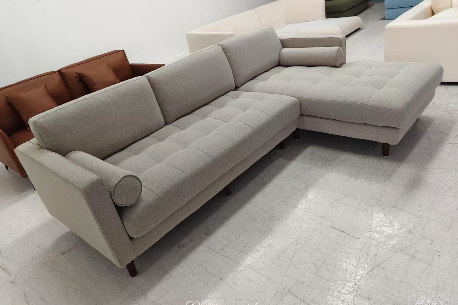 Castle 260cm Beige (Edith 40) Fabric L Shape Sectional Sofa Jo Ong | Apr 25