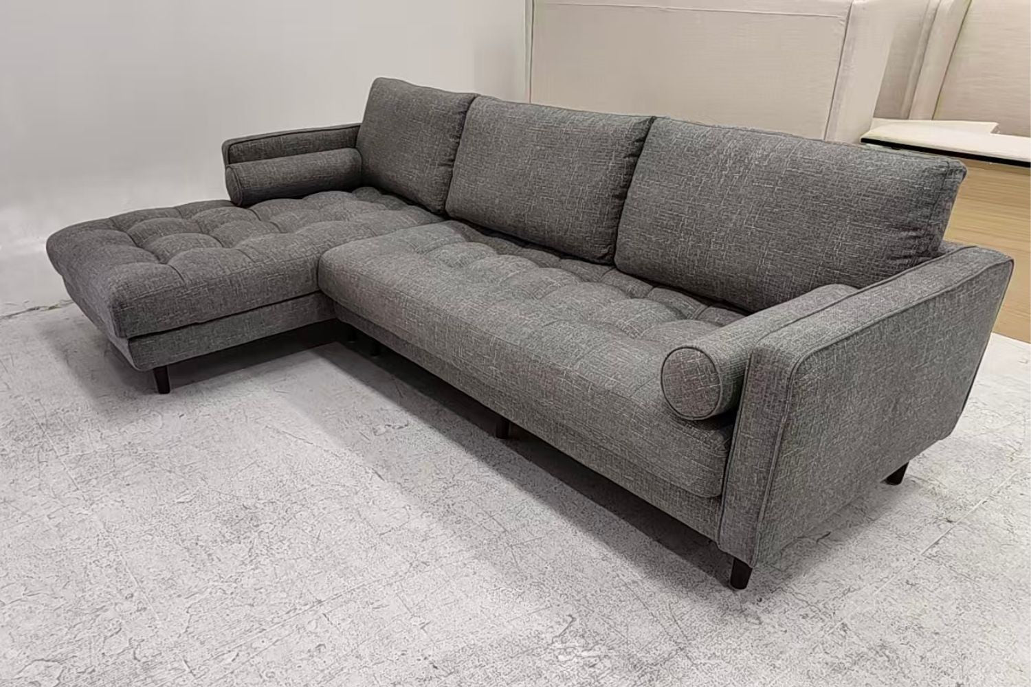 Castle 275cm Dark Grey Fabric L Shape Sectional Sofa Catherine Mok | Oct 25