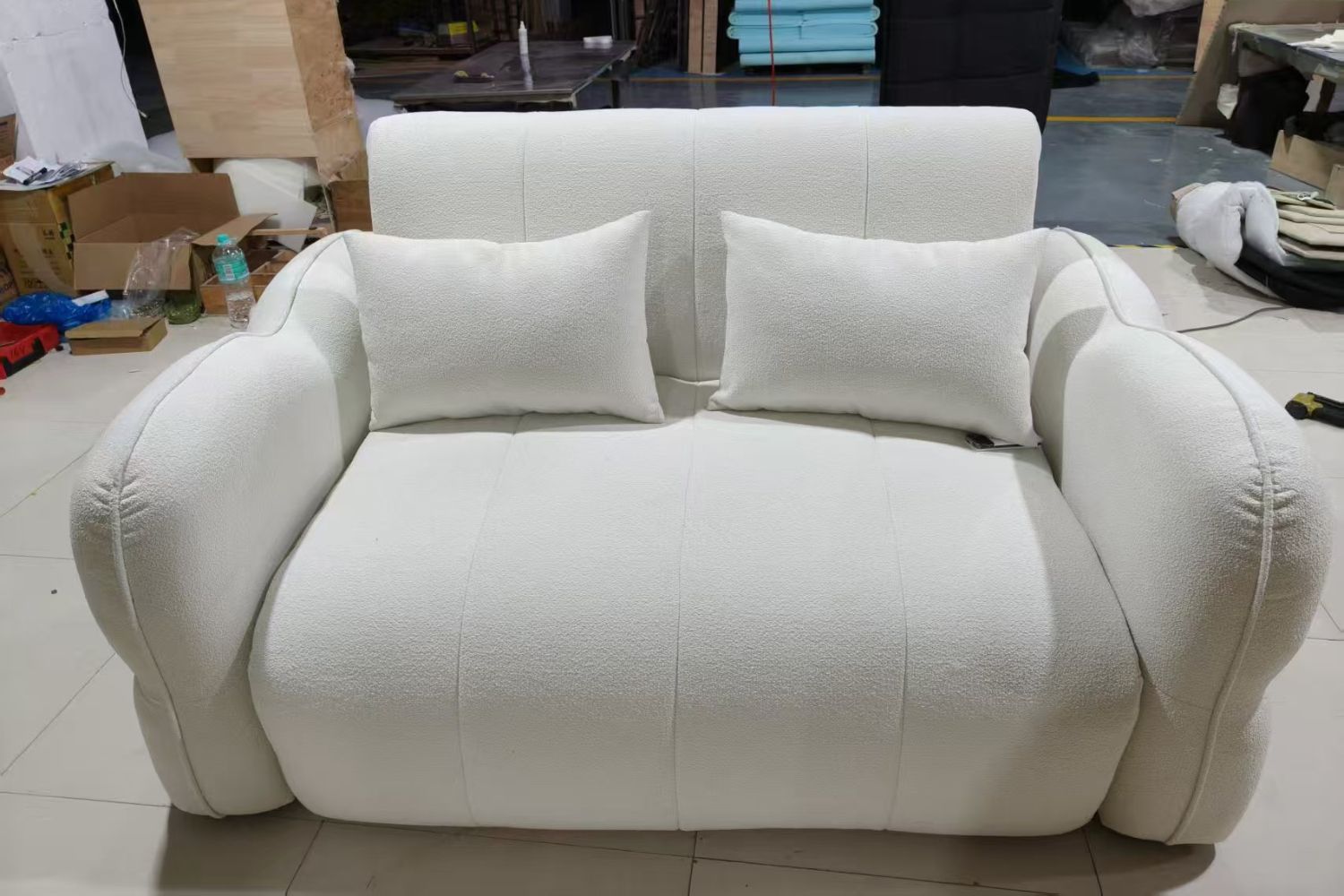 Clover 175cm White (Teddy 00) Electric Fabric Sofa Bed Siew Ding | Jun 25