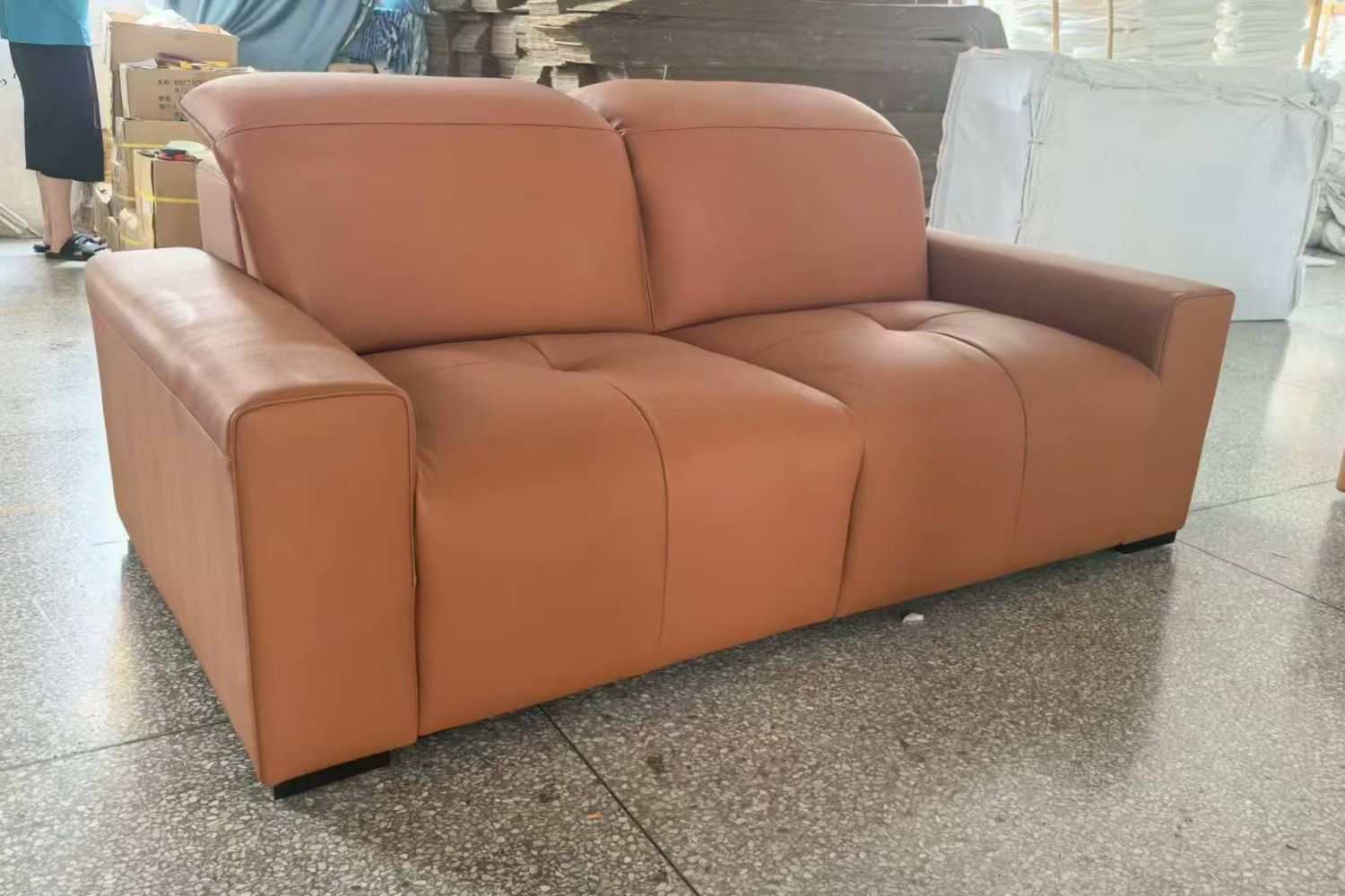 Cove 186cm brown (remy 509) half leather sofa Janice | Jul 25